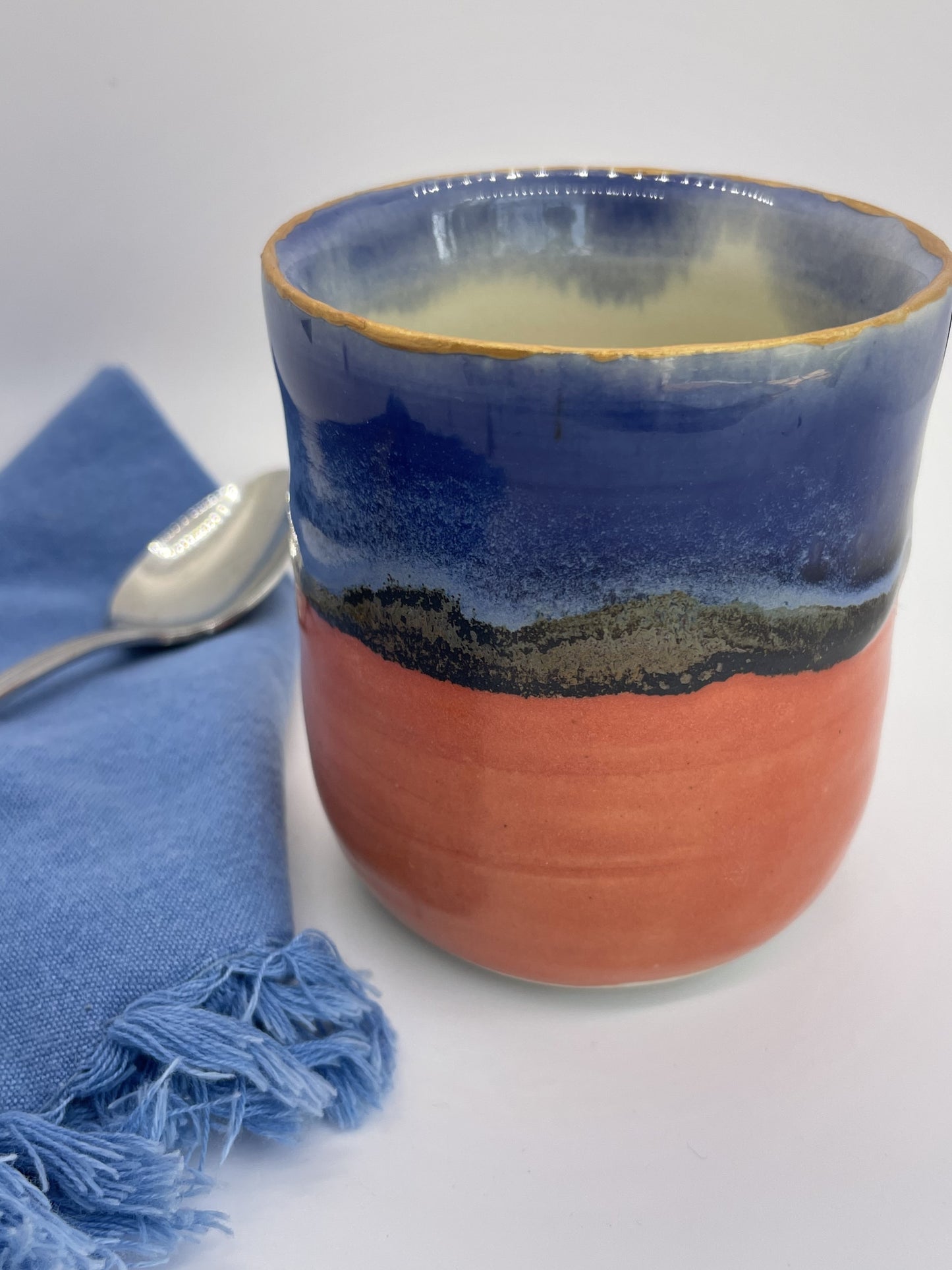 Cobalt and Pink Pot
