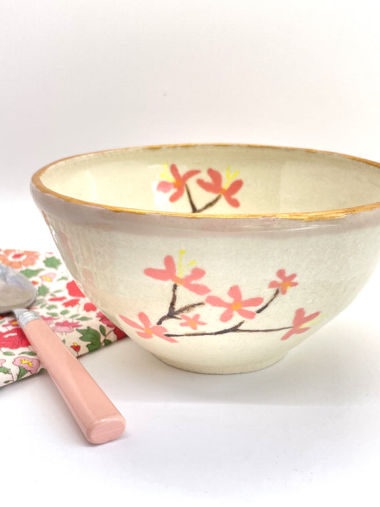 Gold Rim Sakura Bowl