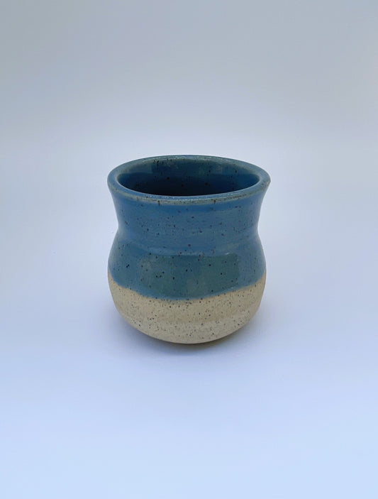Sky-Blue Speckled Clay Pot
