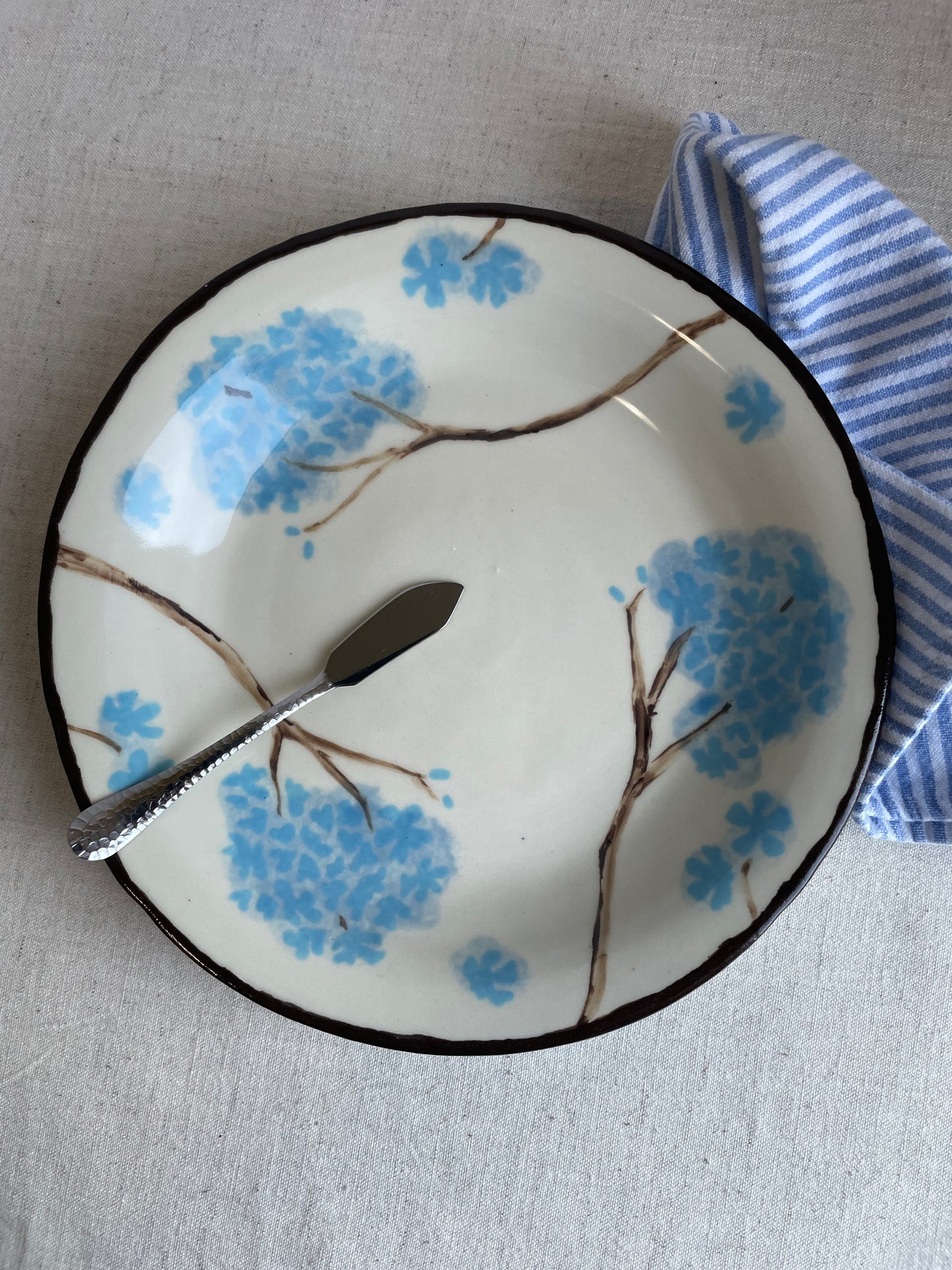 Blue Hydrangea Serving Plate
