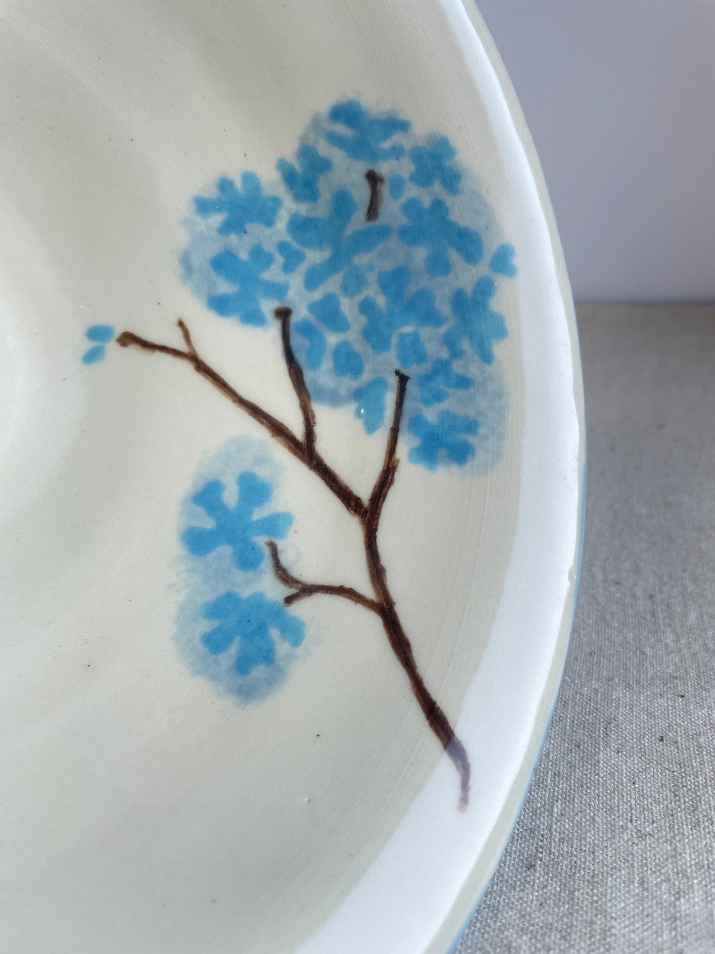 Blue Hydrangea Serving Bowl