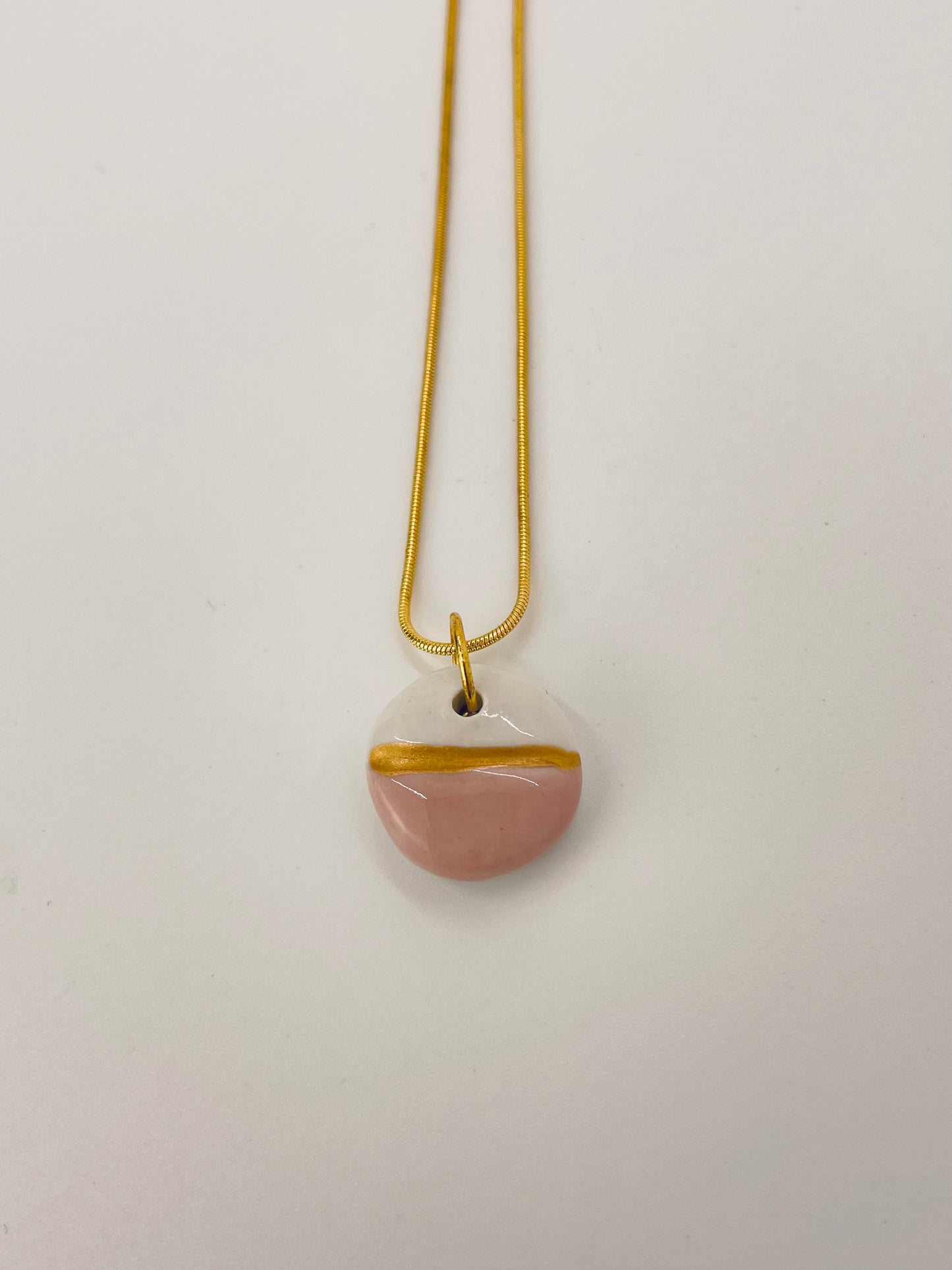 Small Charm Necklace in Blush