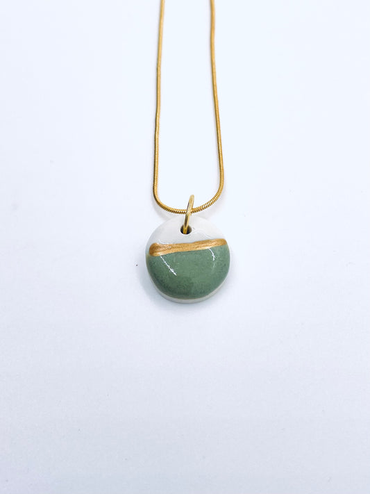 Small Charm Necklace in Jade