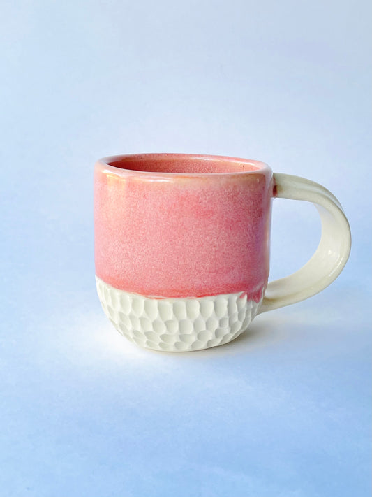 Warm Pink Carved Mug 1