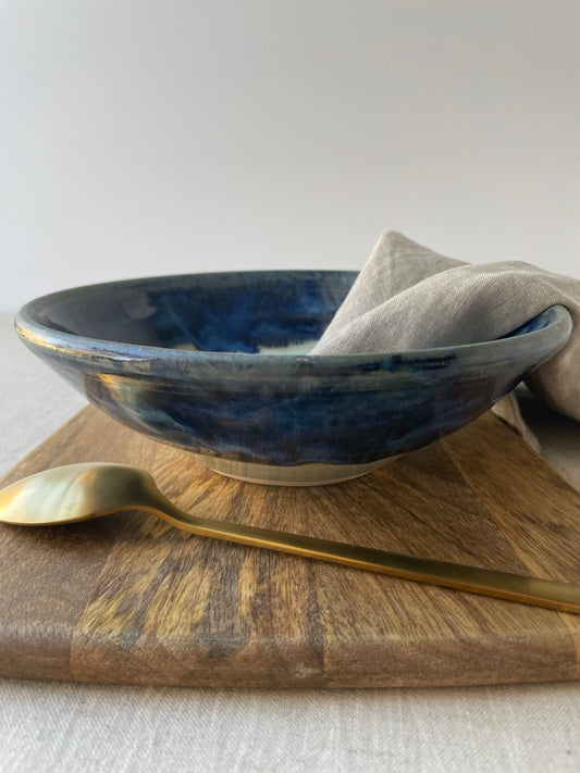 Double Blue Bowl, 8 inch