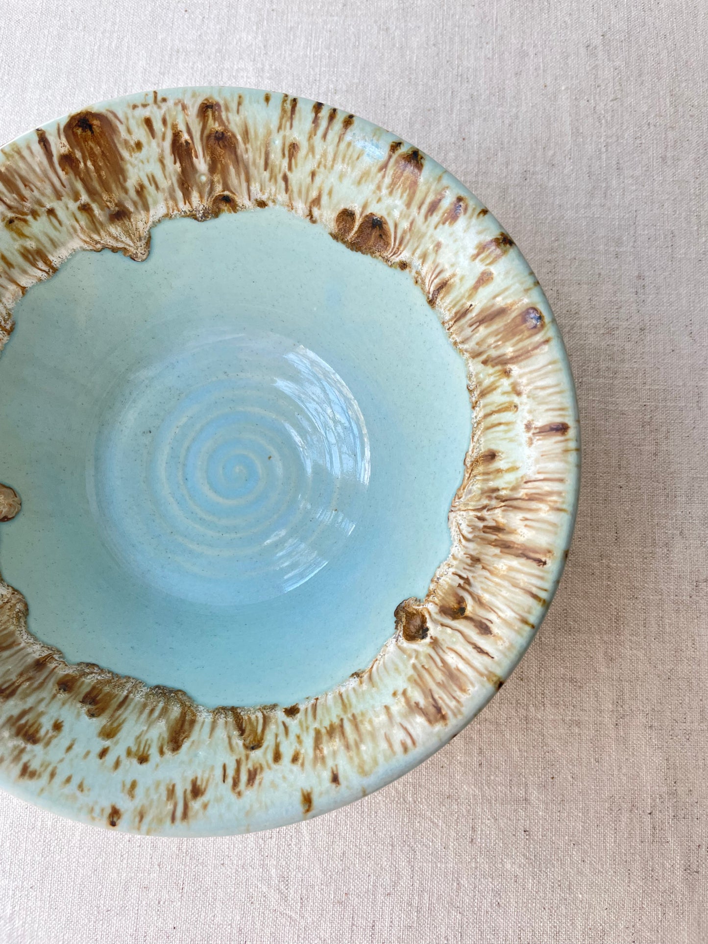 Blue and Birch Bowl, 7 inch