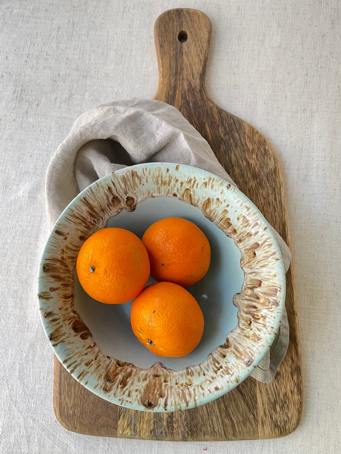 Blue and Birch Bowl, 7 inch