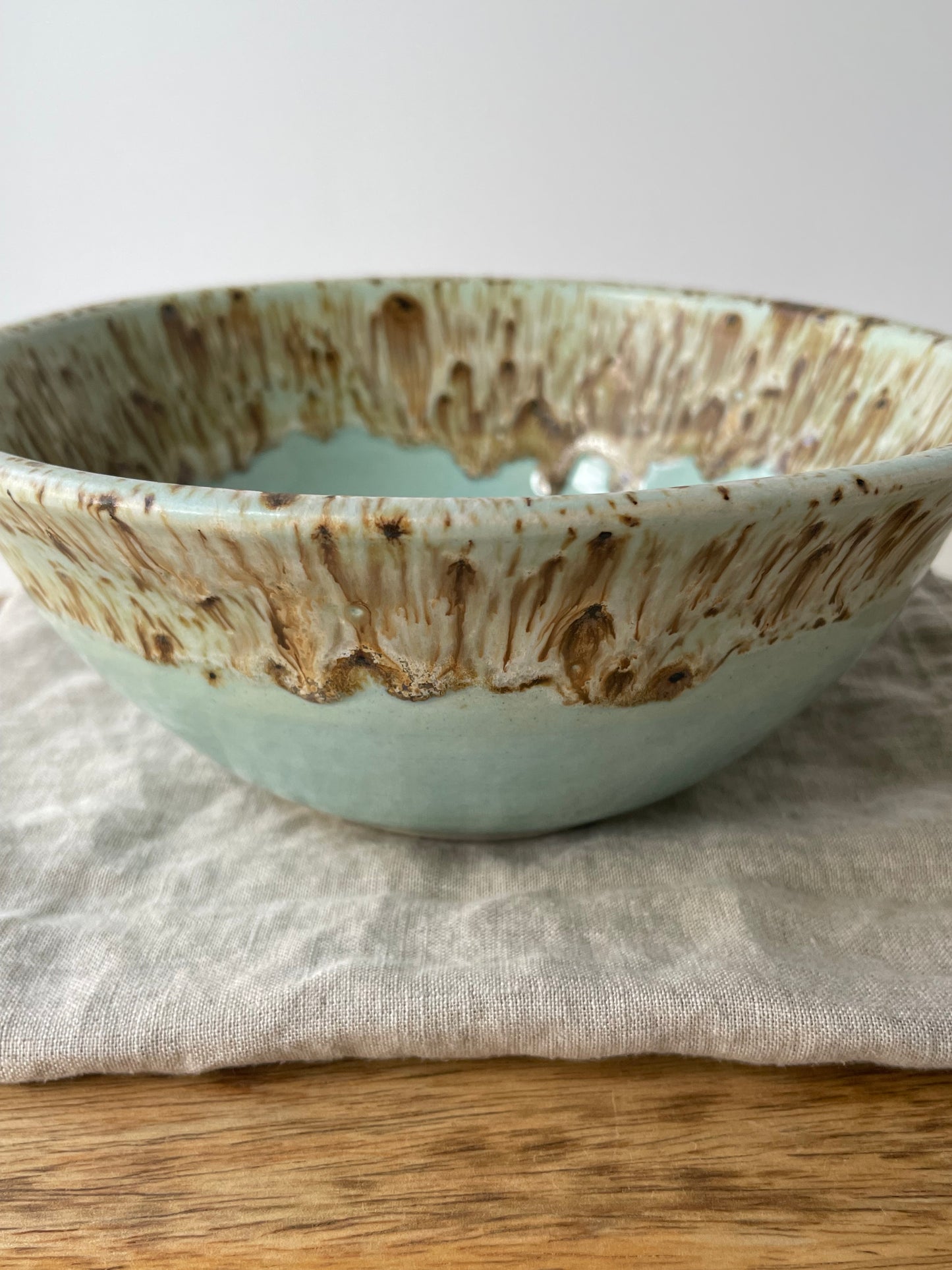 Blue and Birch Bowl, 8 inch