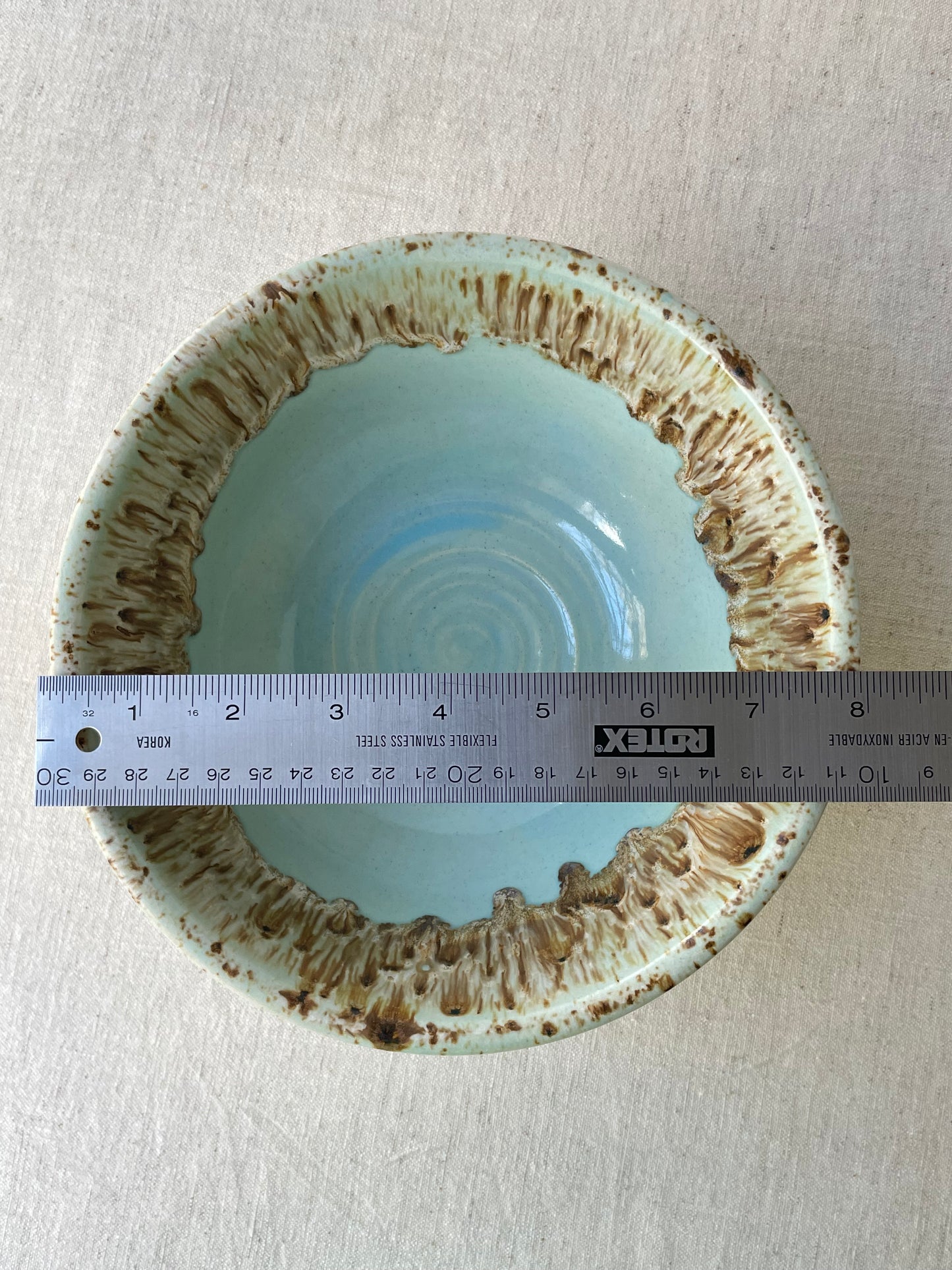 Blue and Birch Bowl, 8 inch