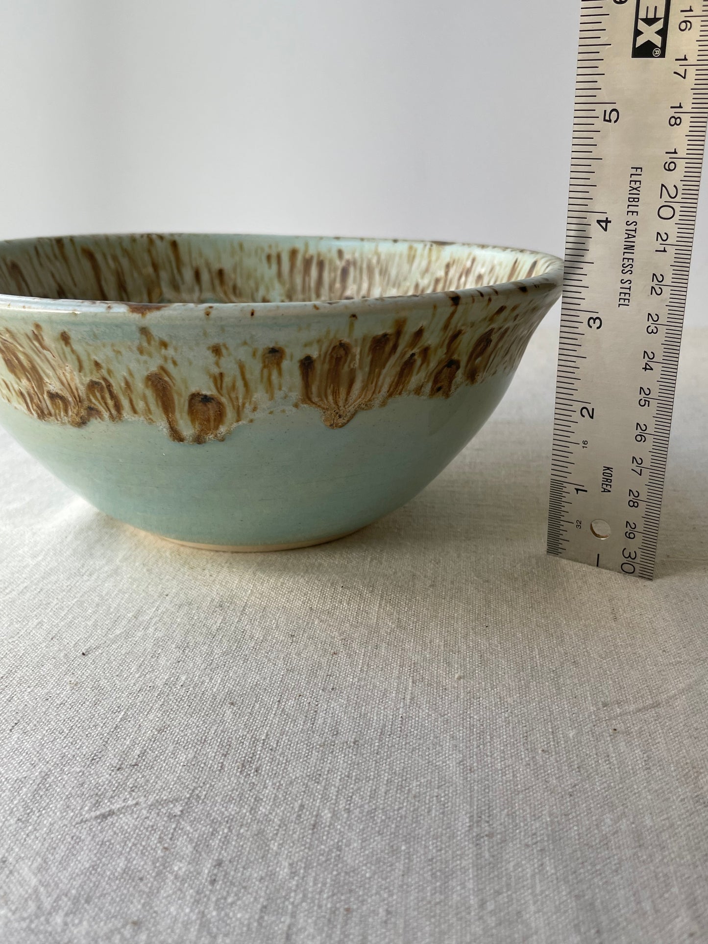 Blue and Birch Bowl, 8 inch