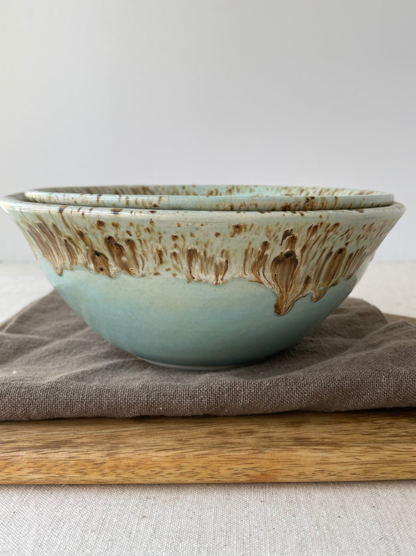 Blue and Birch Bowl, 7 inch