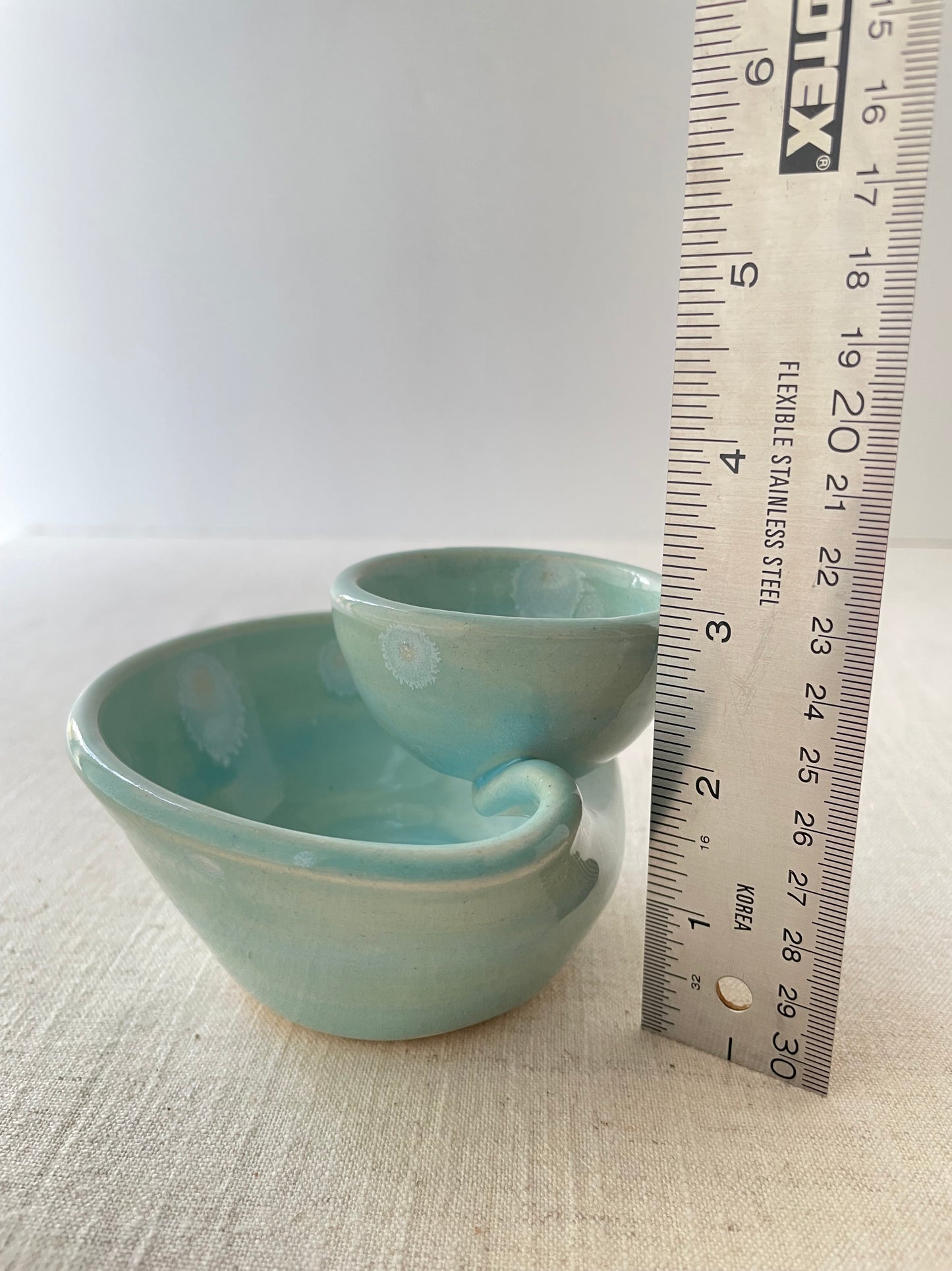 Turquoise with Crystals Olives Bowl