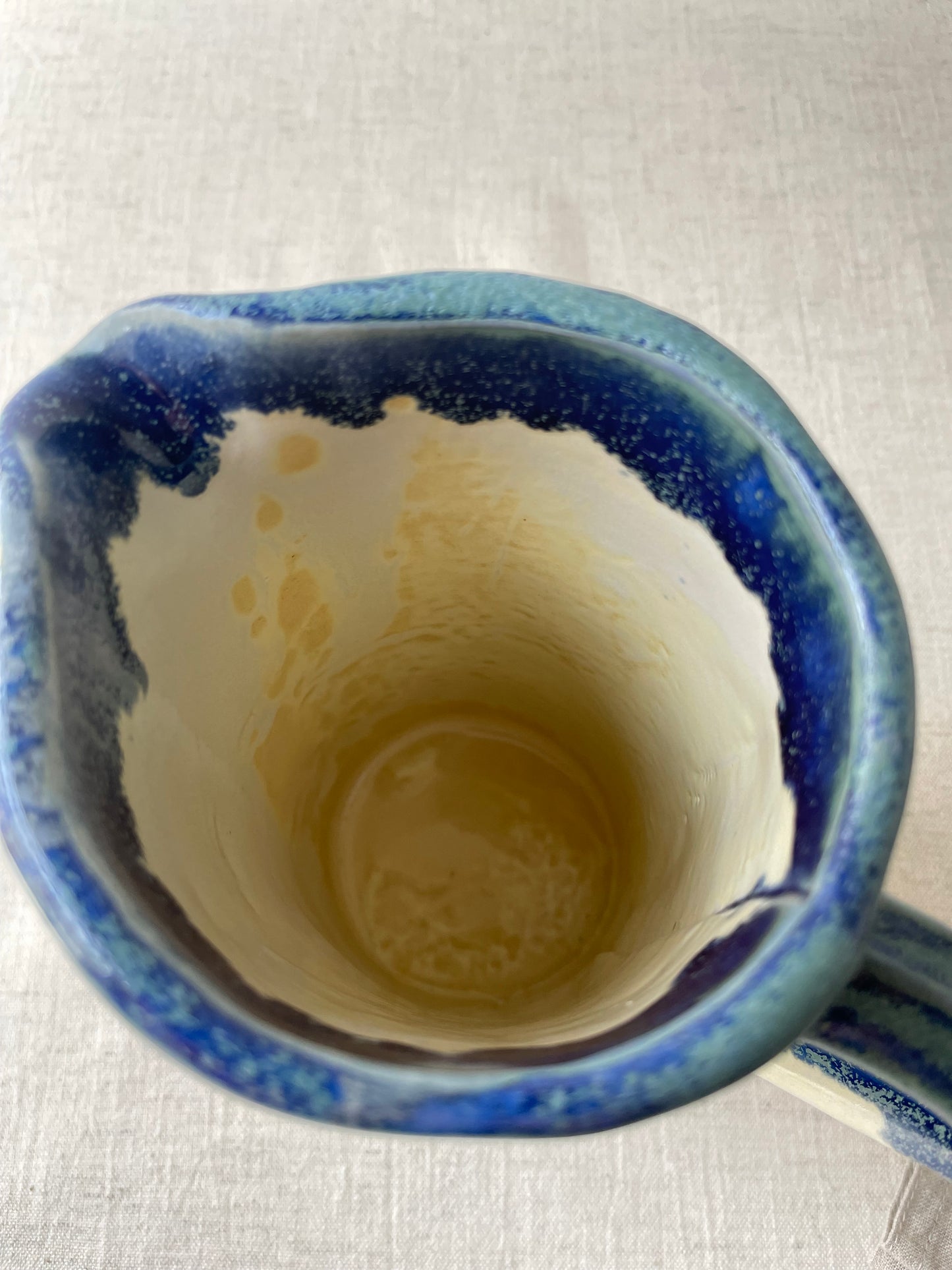 Sapphire and White Pitcher