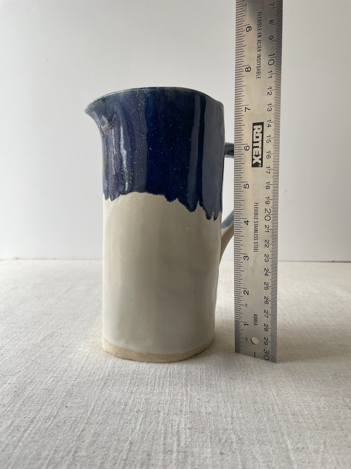 Sapphire and White Pitcher