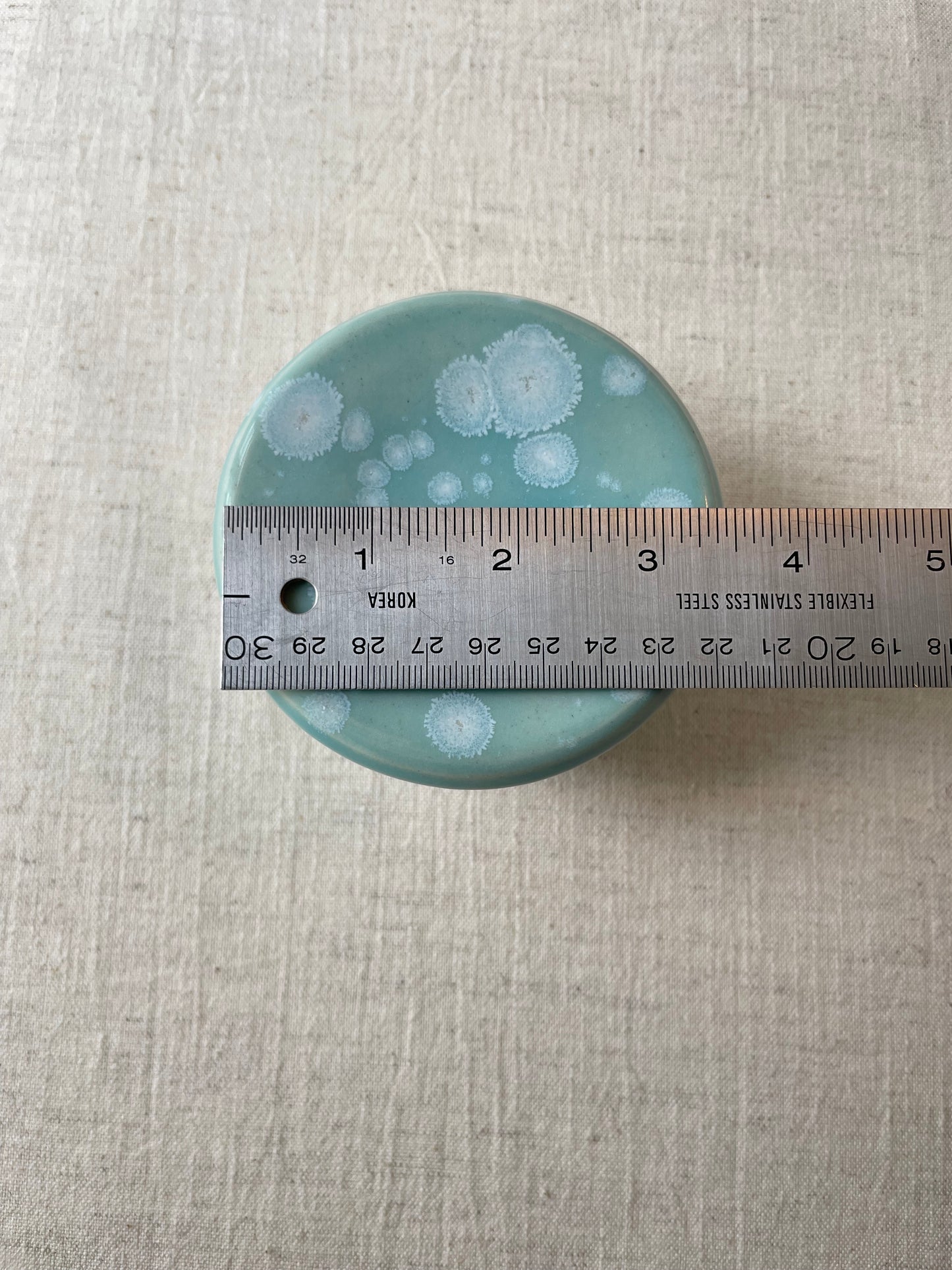 French Butter Bell, Turquoise with Crystals