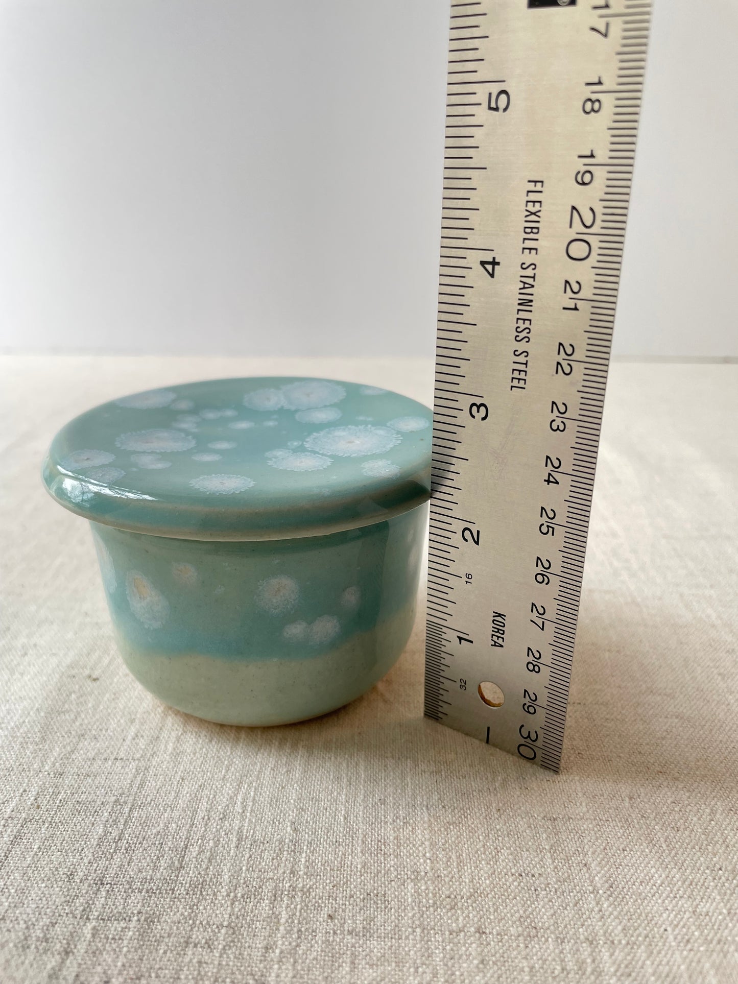 French Butter Bell, Turquoise with Crystals