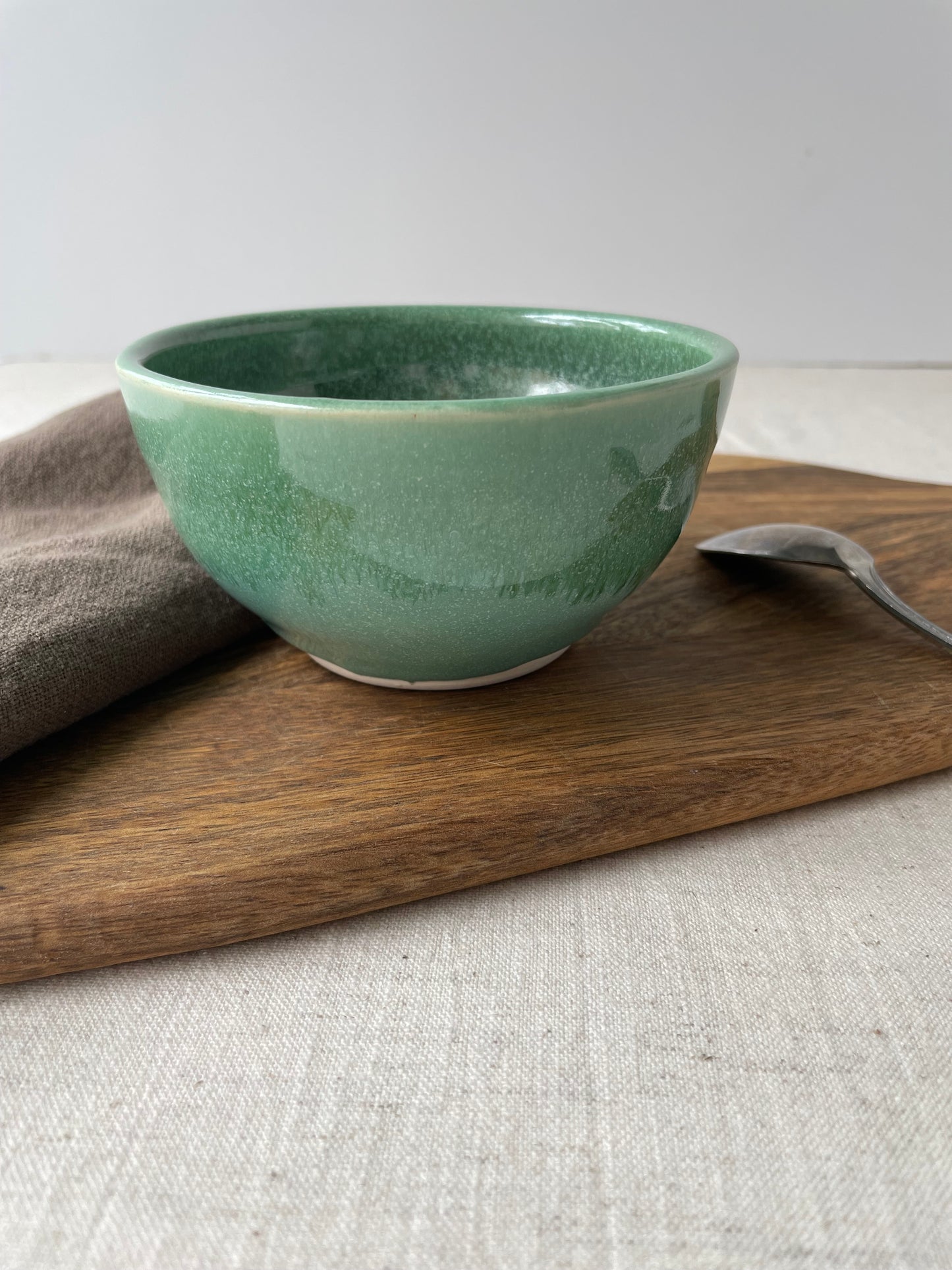 Dappled Green Bowl, 4.5 inch