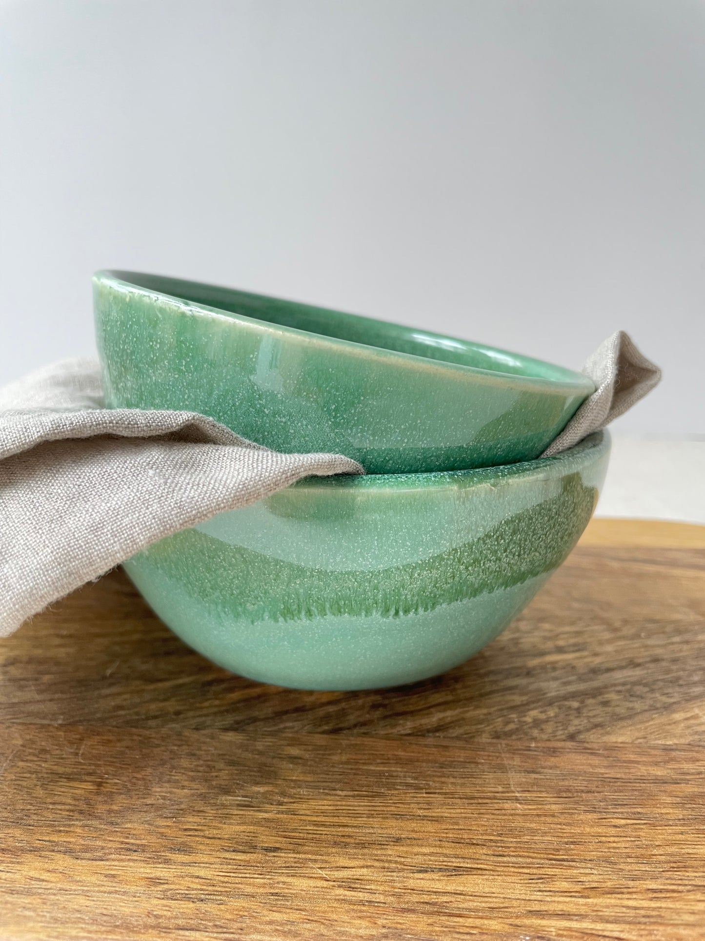 Dappled Green Bowl, 4.5 inch