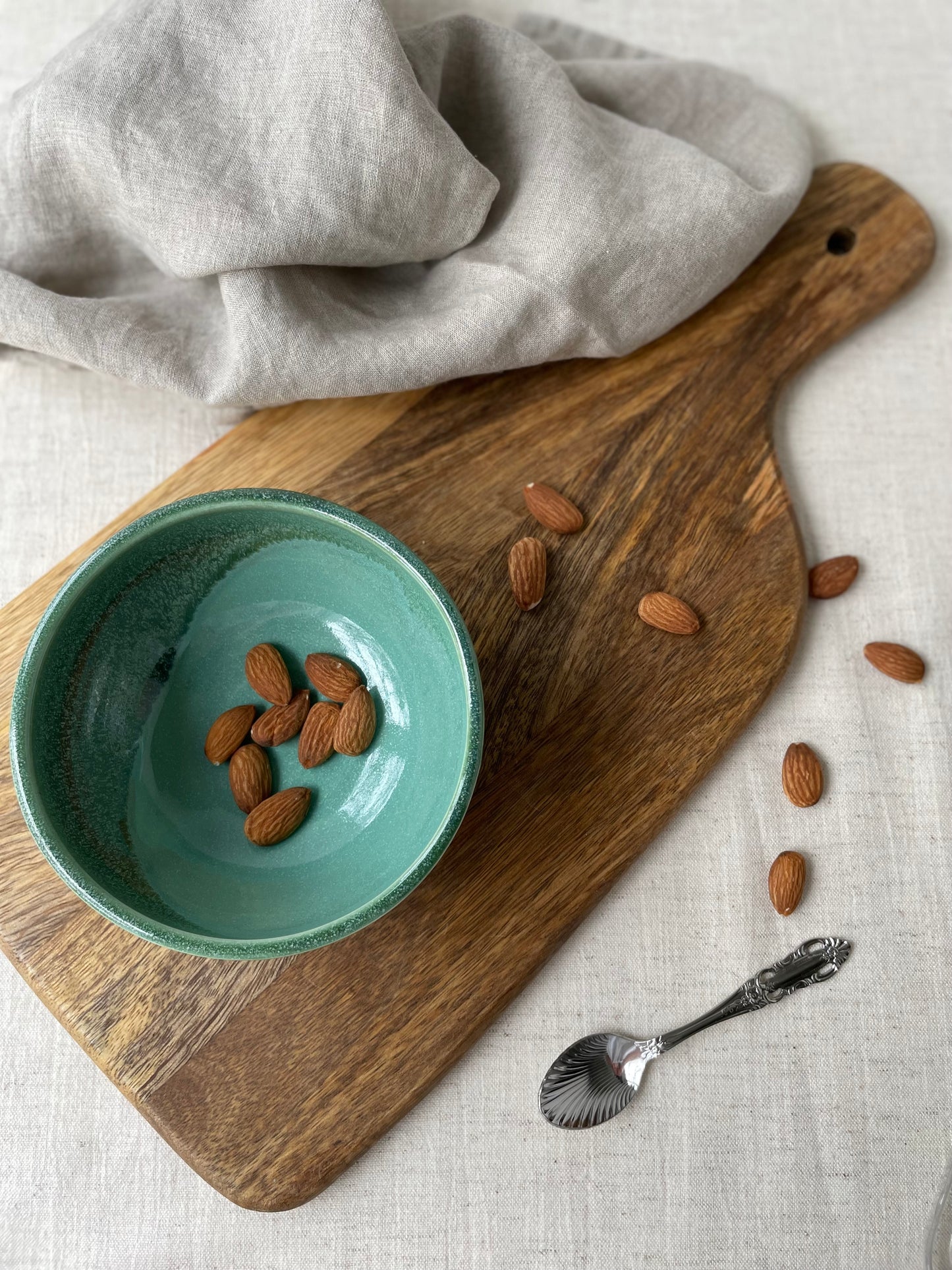 Dappled Green Bowl, 5 inch