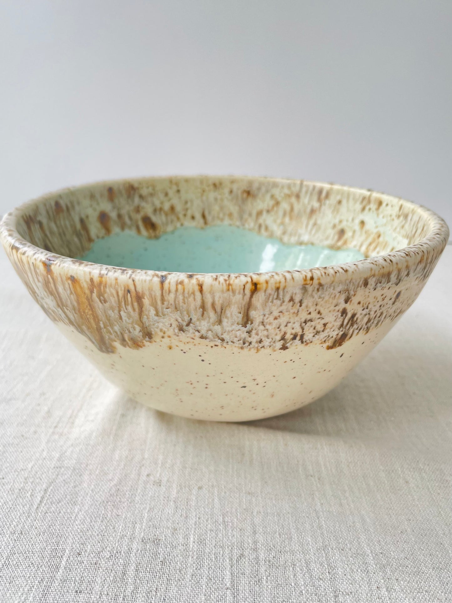 Blue and Birch Speckled Bowl