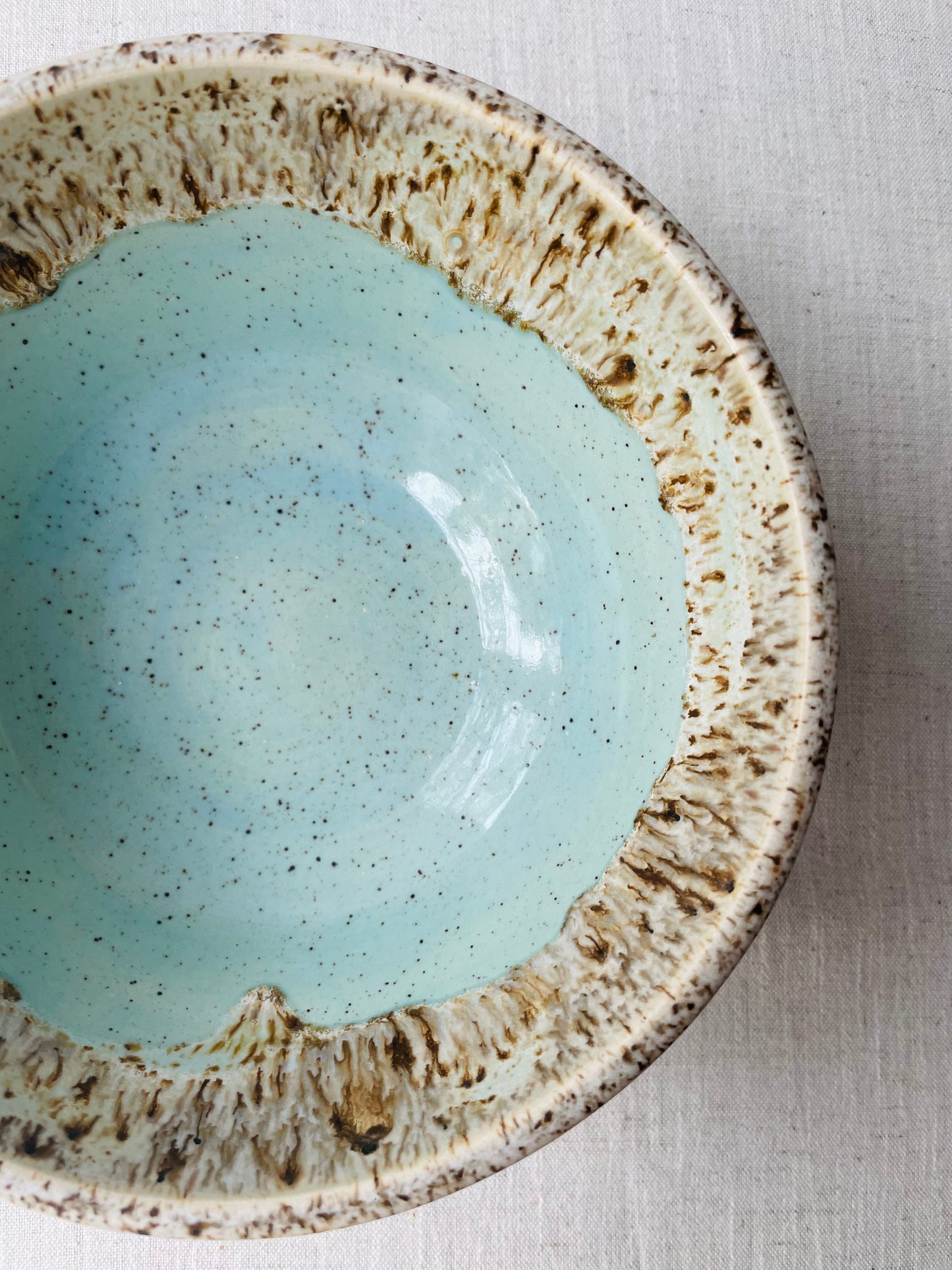 Blue and Birch Speckled Bowl