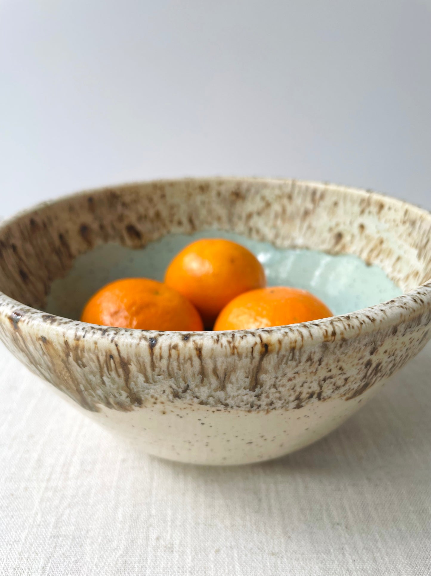 Blue and Birch Speckled Bowl