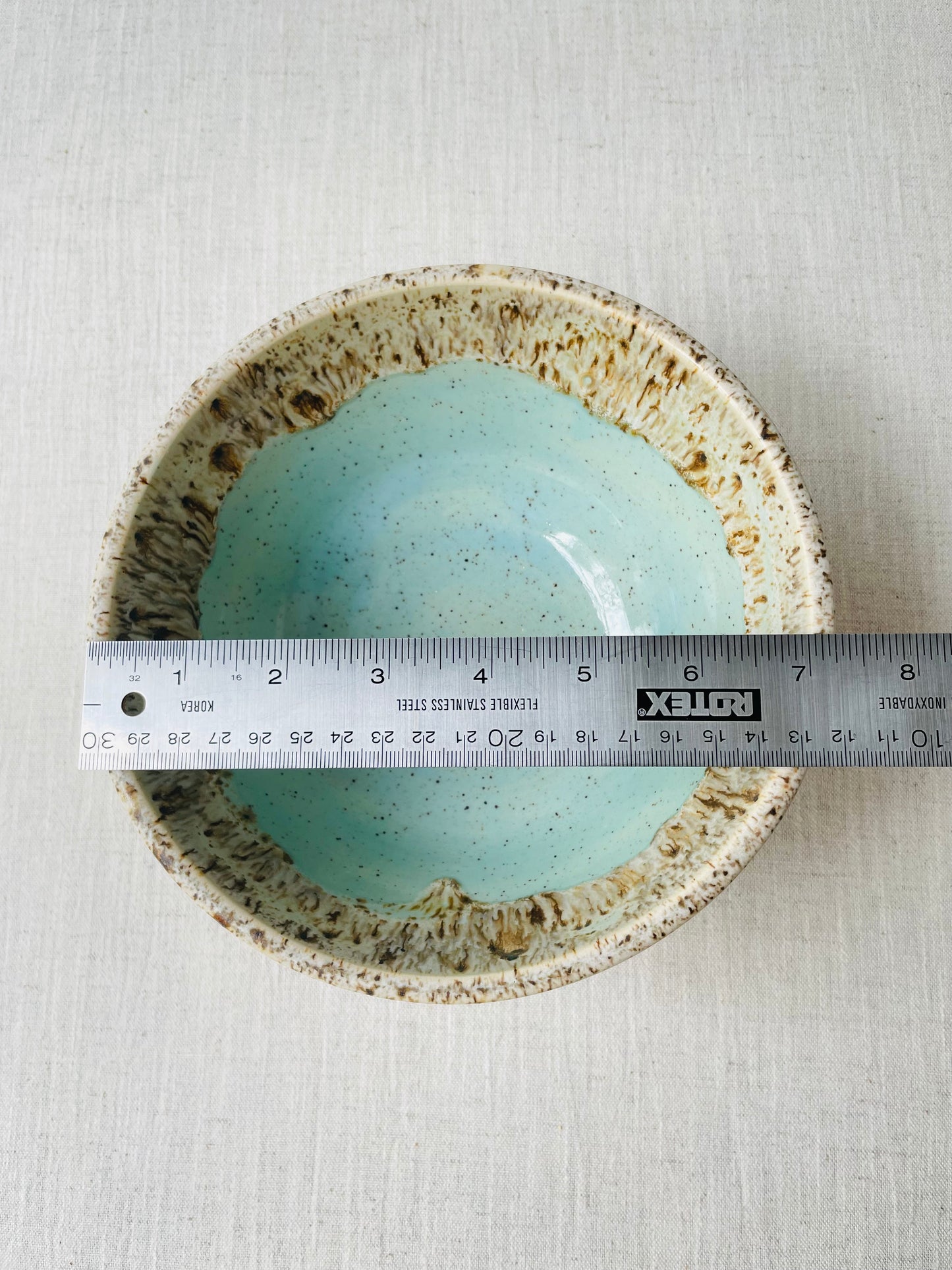 Blue and Birch Speckled Bowl