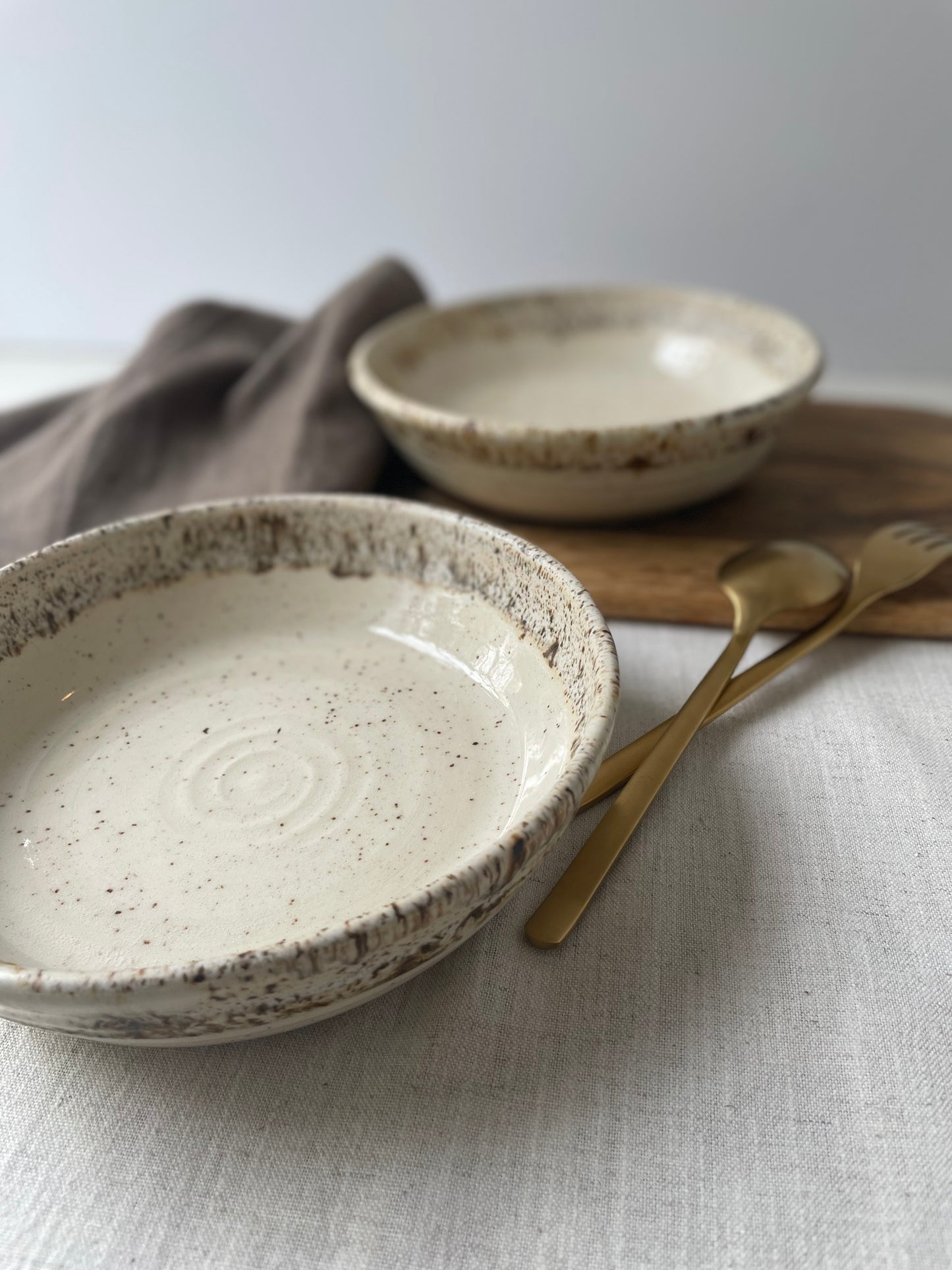 Birch Speckled Pasta Bowls, Set of 2
