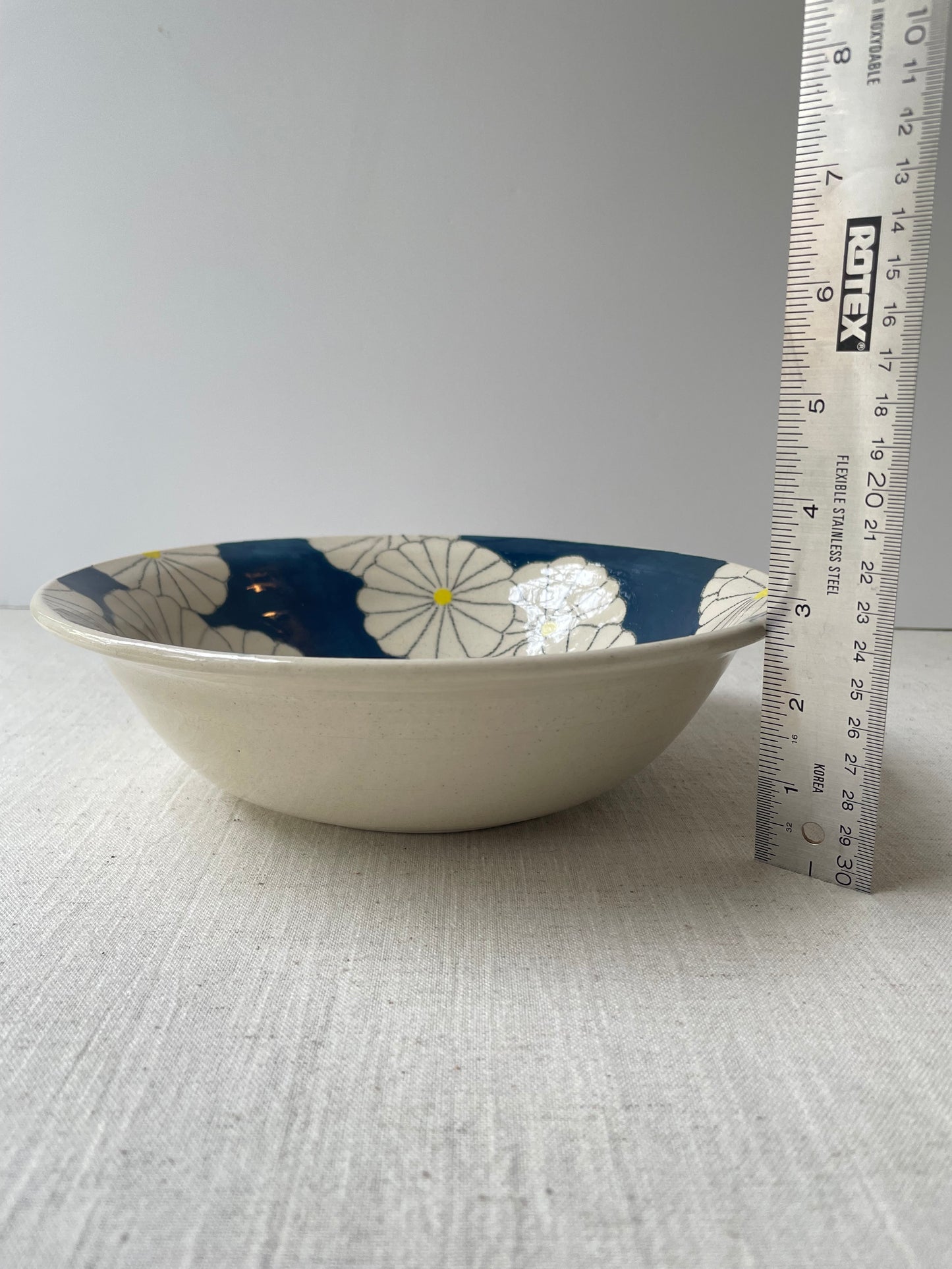 Daisy Chain Flared Bowl in Navy