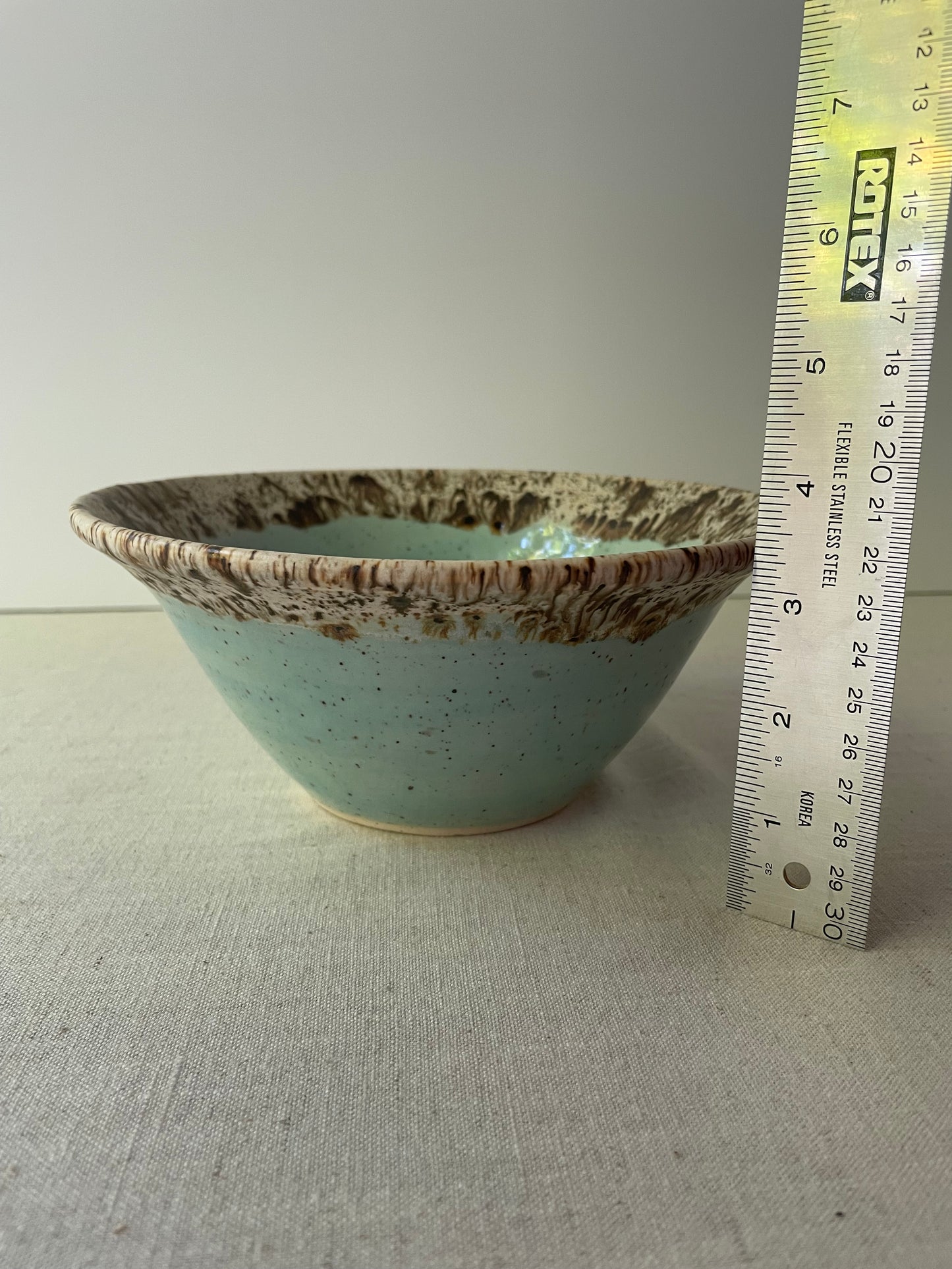 Blue and Birch Bowl, Flared Rim