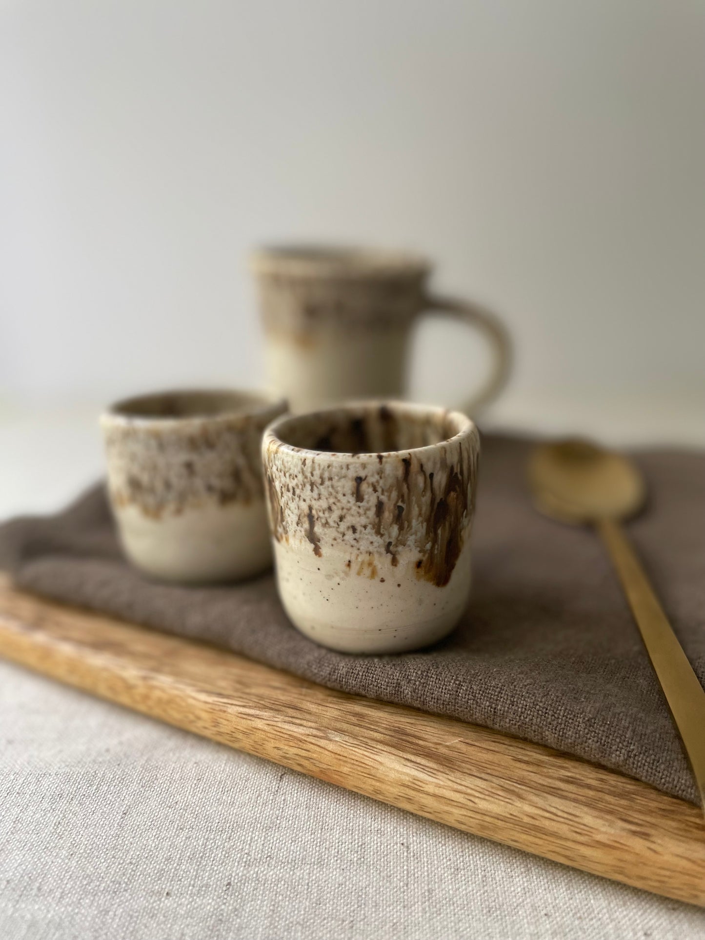 Birch Speckled Espresso Cups, Set of 2