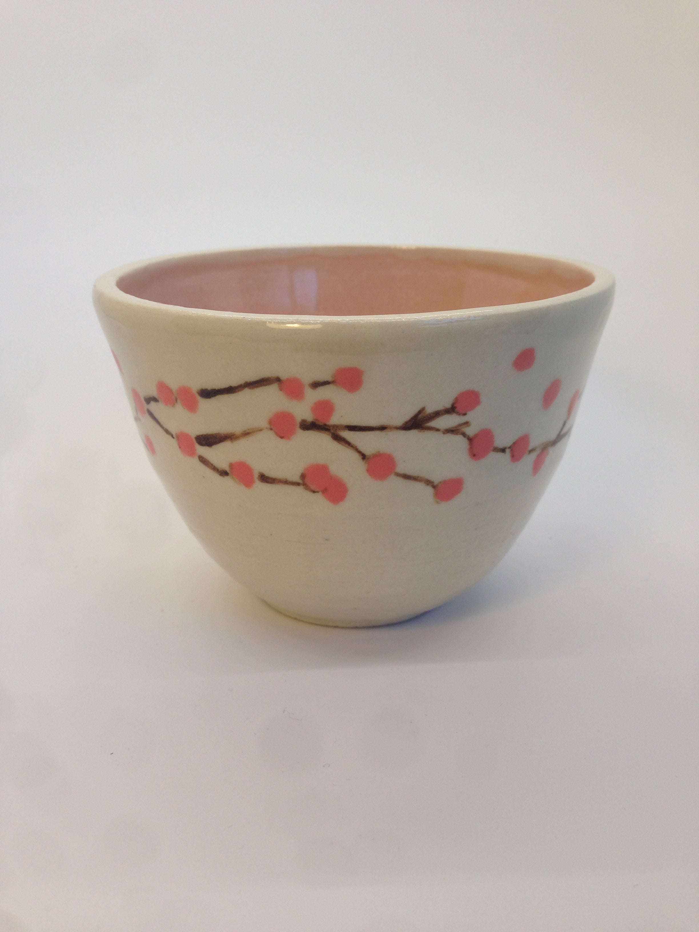 Kalon Ceramics | Small Ceramic Bowl with Japanese Cherry Blossoms