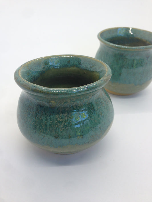Green Small Pots, set of 2