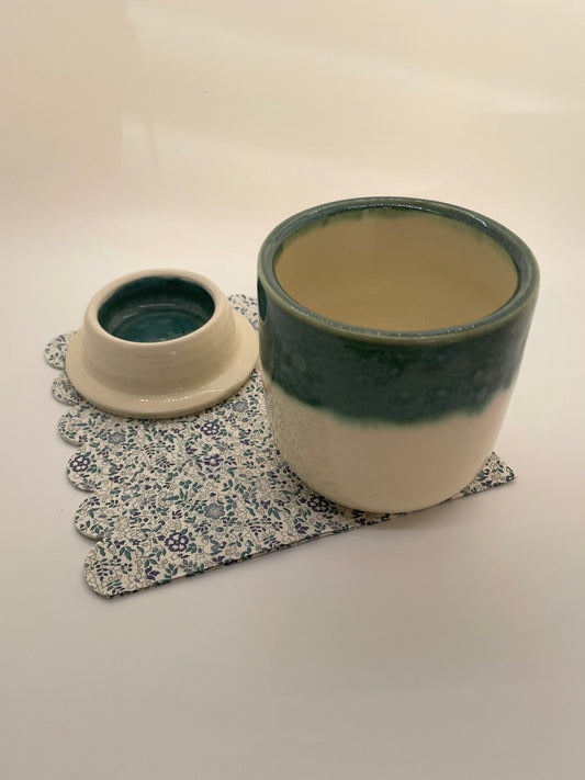 Emerald Lidded Yunomi