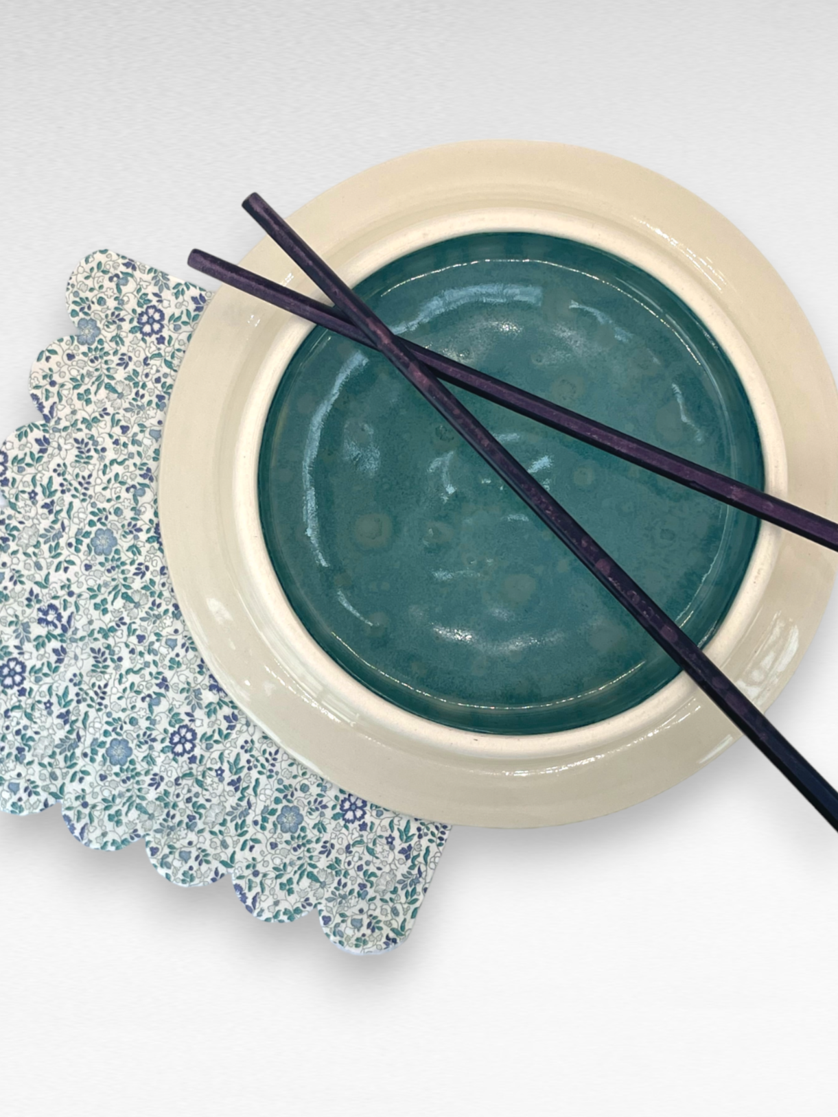 Emerald Circle Lidded Ramen Bowl