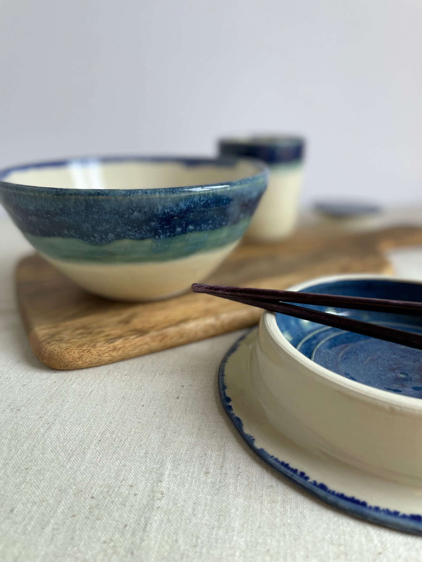 Sapphire Lidded Ramen Bowl