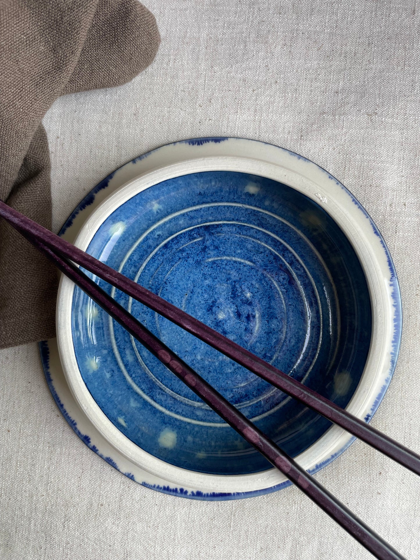 Sapphire Lidded Ramen Bowl