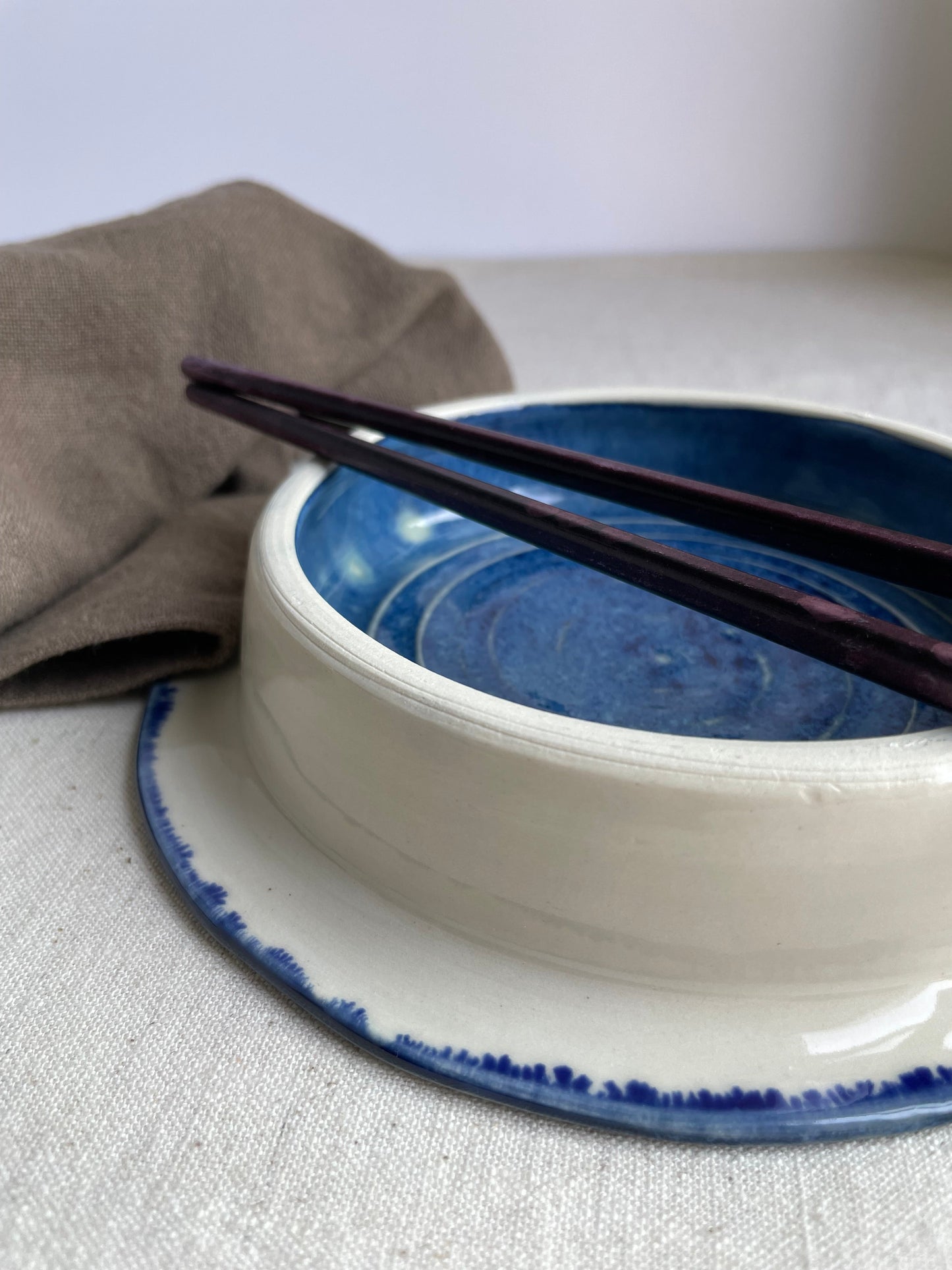 Sapphire Lidded Ramen Bowl