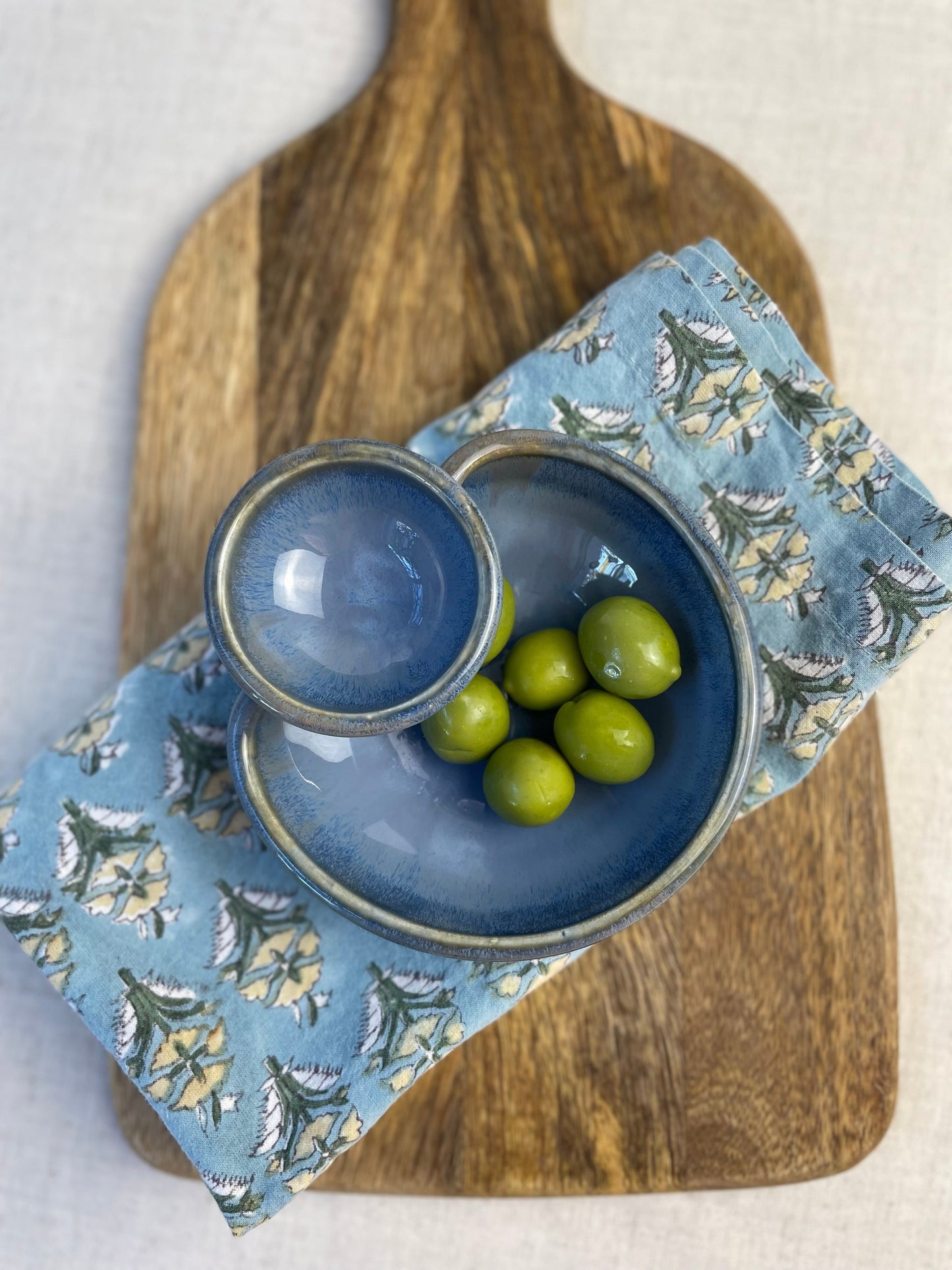 Olives Bowl, Folded Edge Style, Blueberry (Seconds)