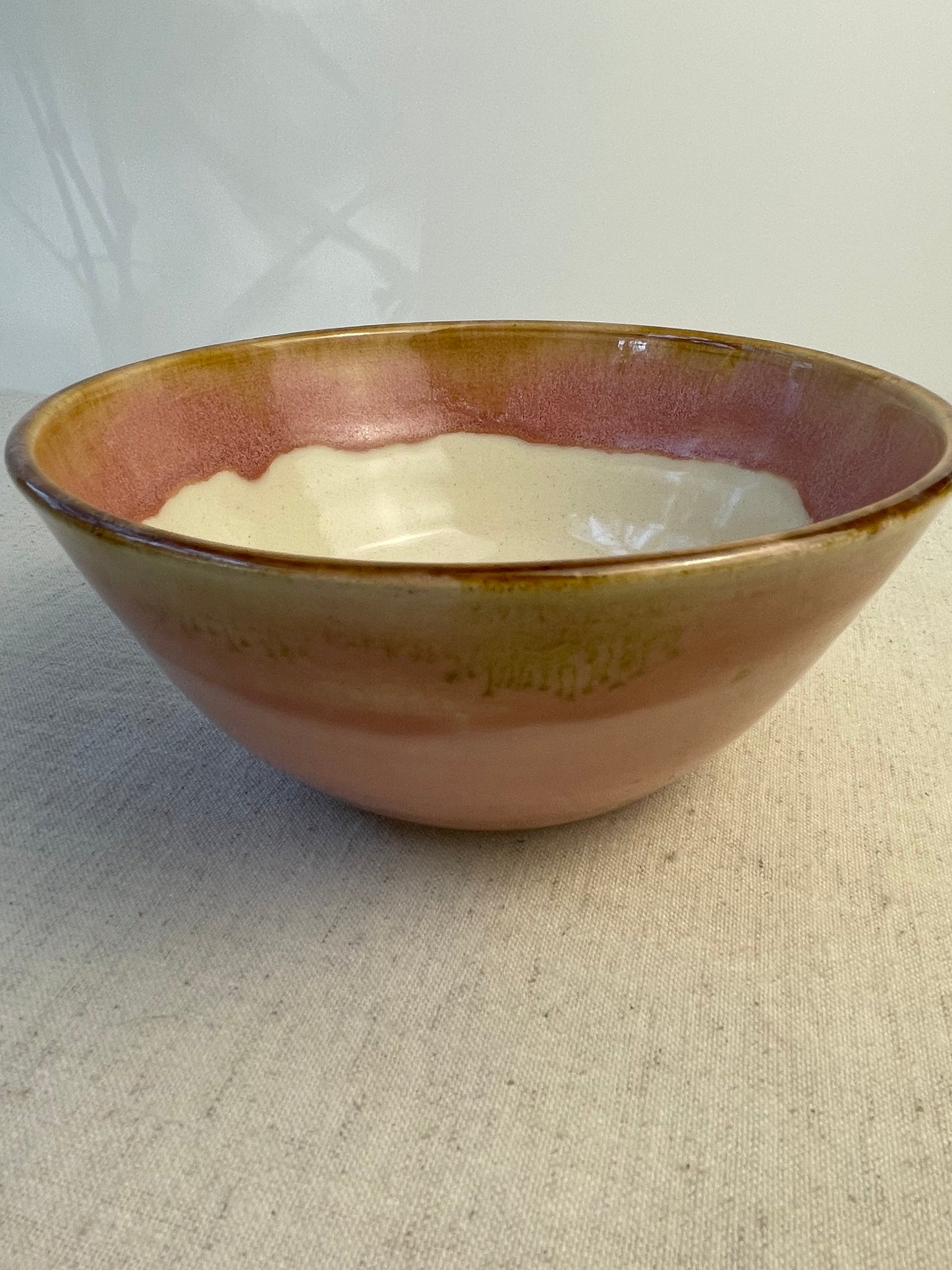 Pink Straight Rim Bowl