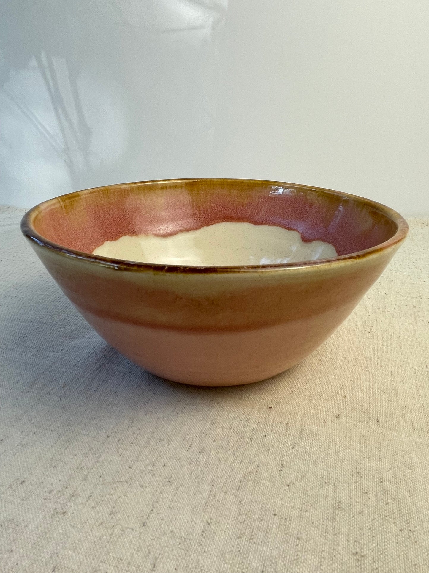 Pink Straight Rim Bowl