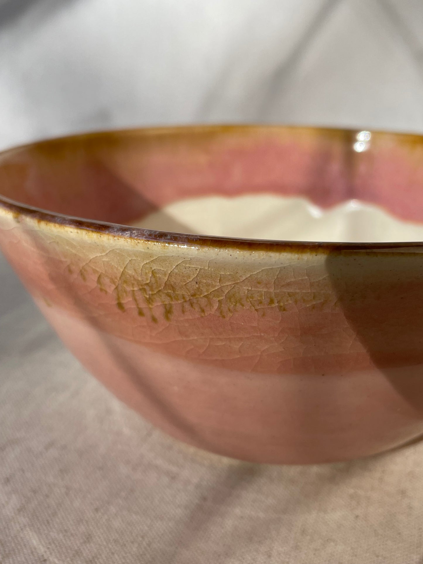 Pink Straight Rim Bowl