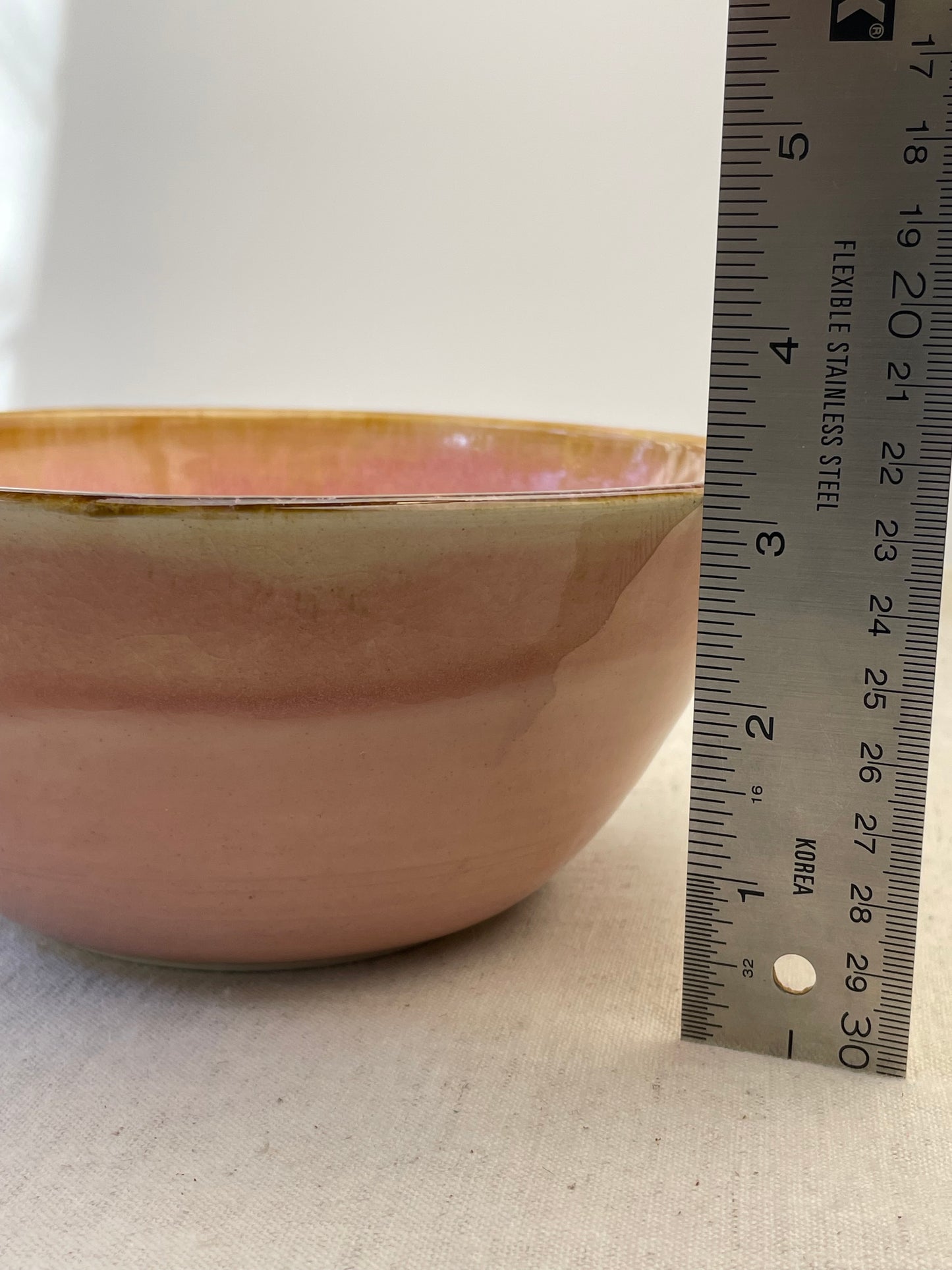 Pink Straight Rim Bowl