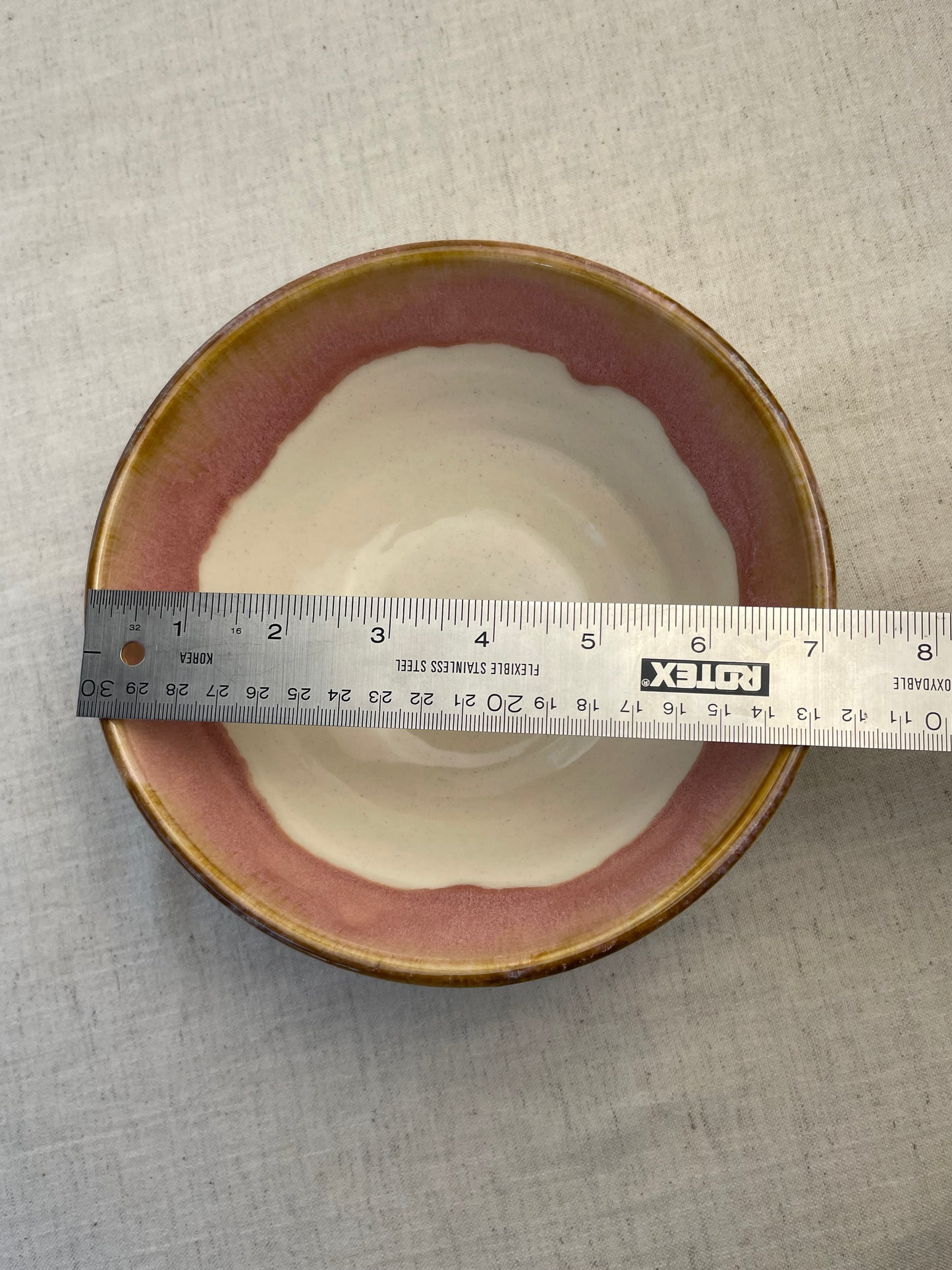 Pink Straight Rim Bowl