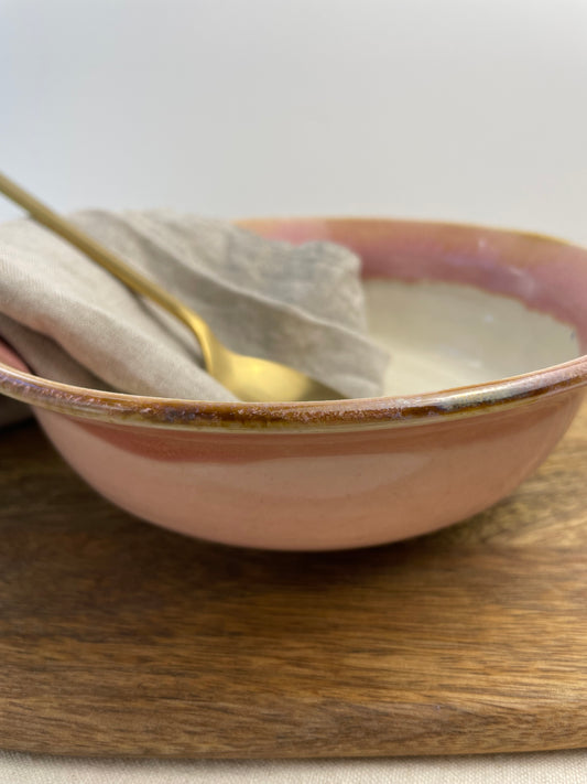 Pink Flared Rim Bowl