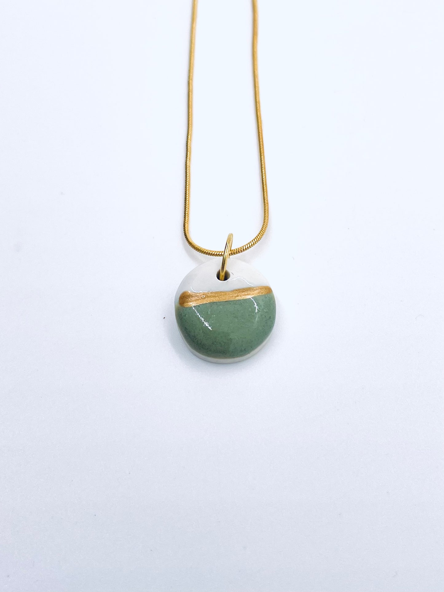 Small Charm Necklace in Jade