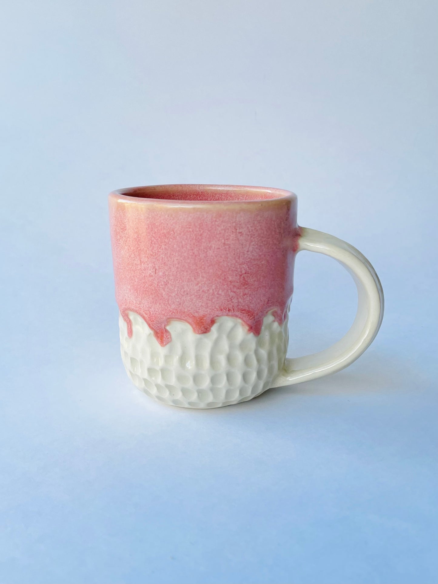 Warm Pink Carved Mug 2