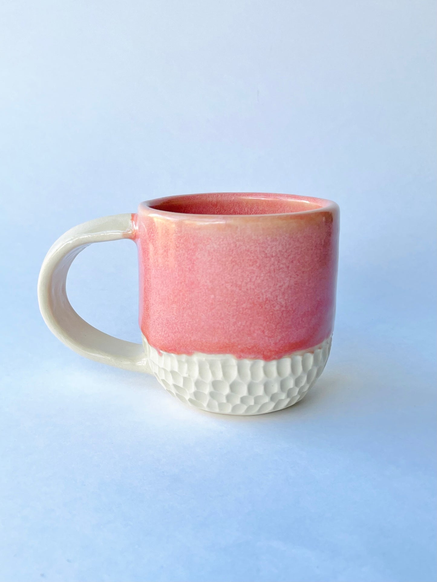 Warm Pink Carved Mug 1