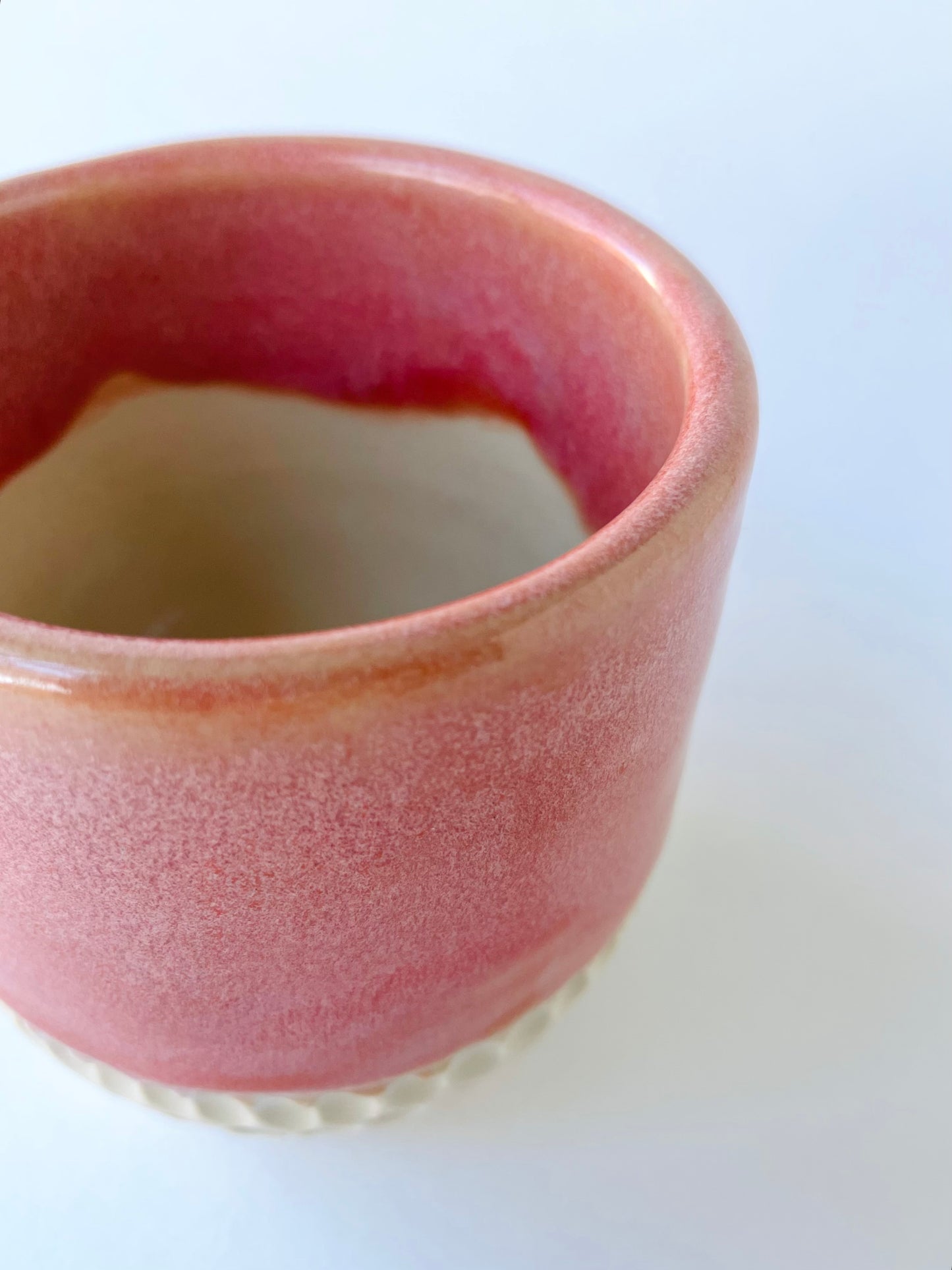 Warm Pink Carved Mug 1