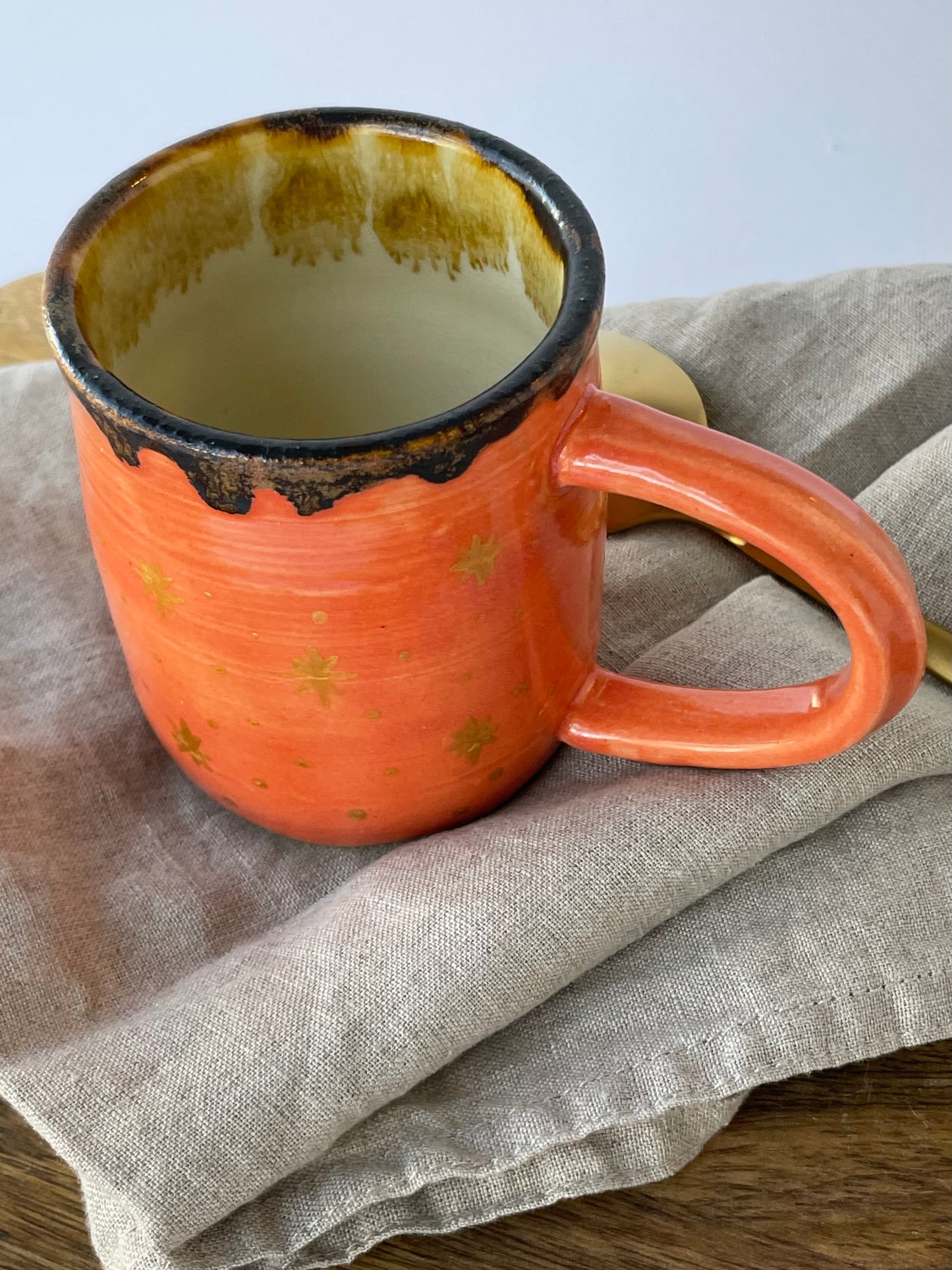 Coral Mug with Stars